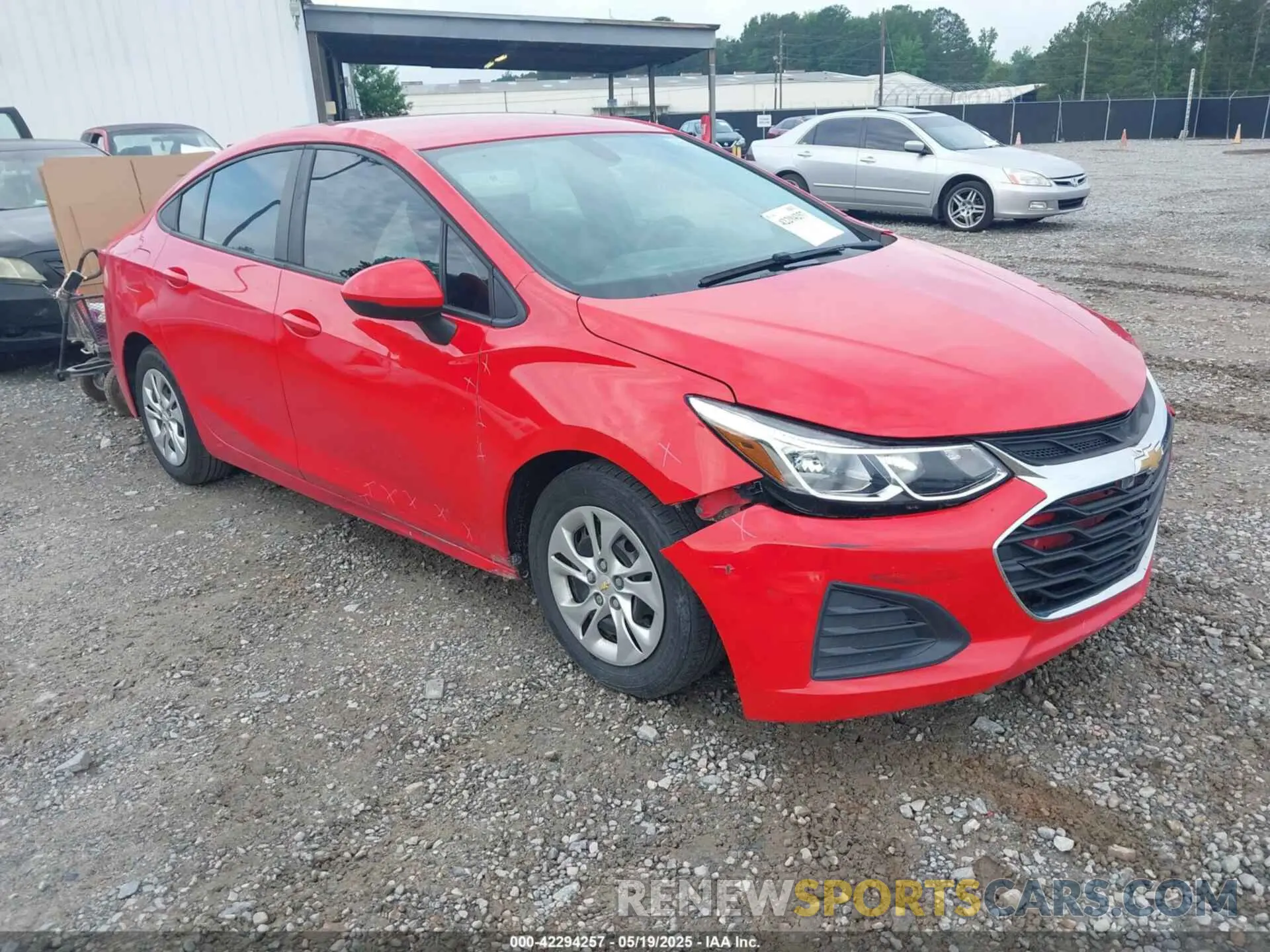 1 Photograph of a damaged car 1G1BJ5SM8K7101860 CHEVROLET CRUZE 2019