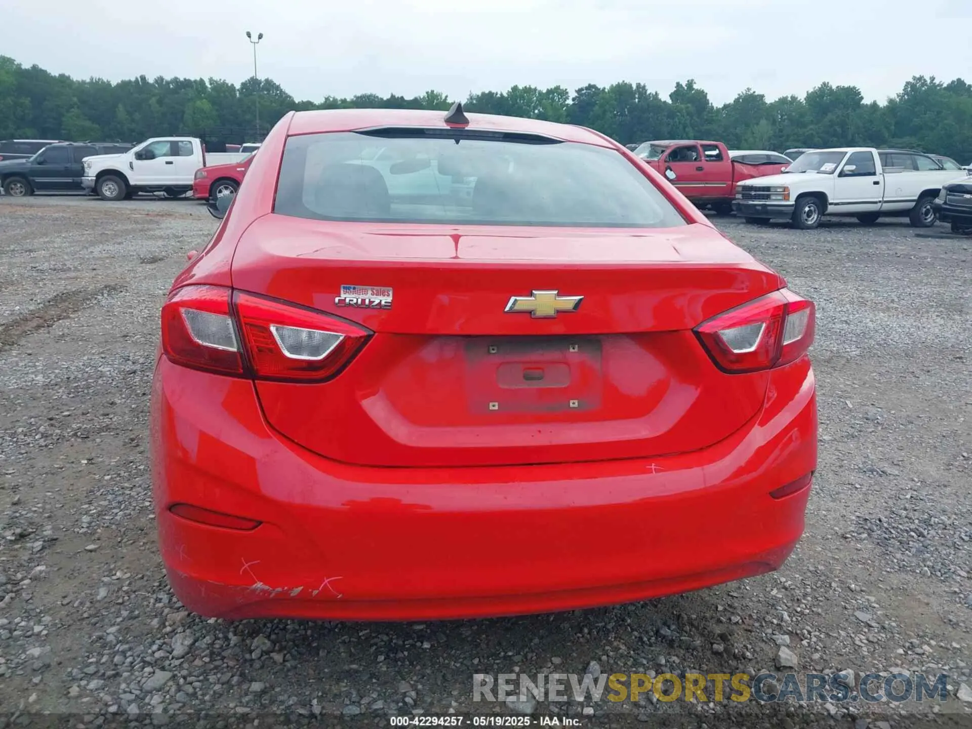 16 Photograph of a damaged car 1G1BJ5SM8K7101860 CHEVROLET CRUZE 2019