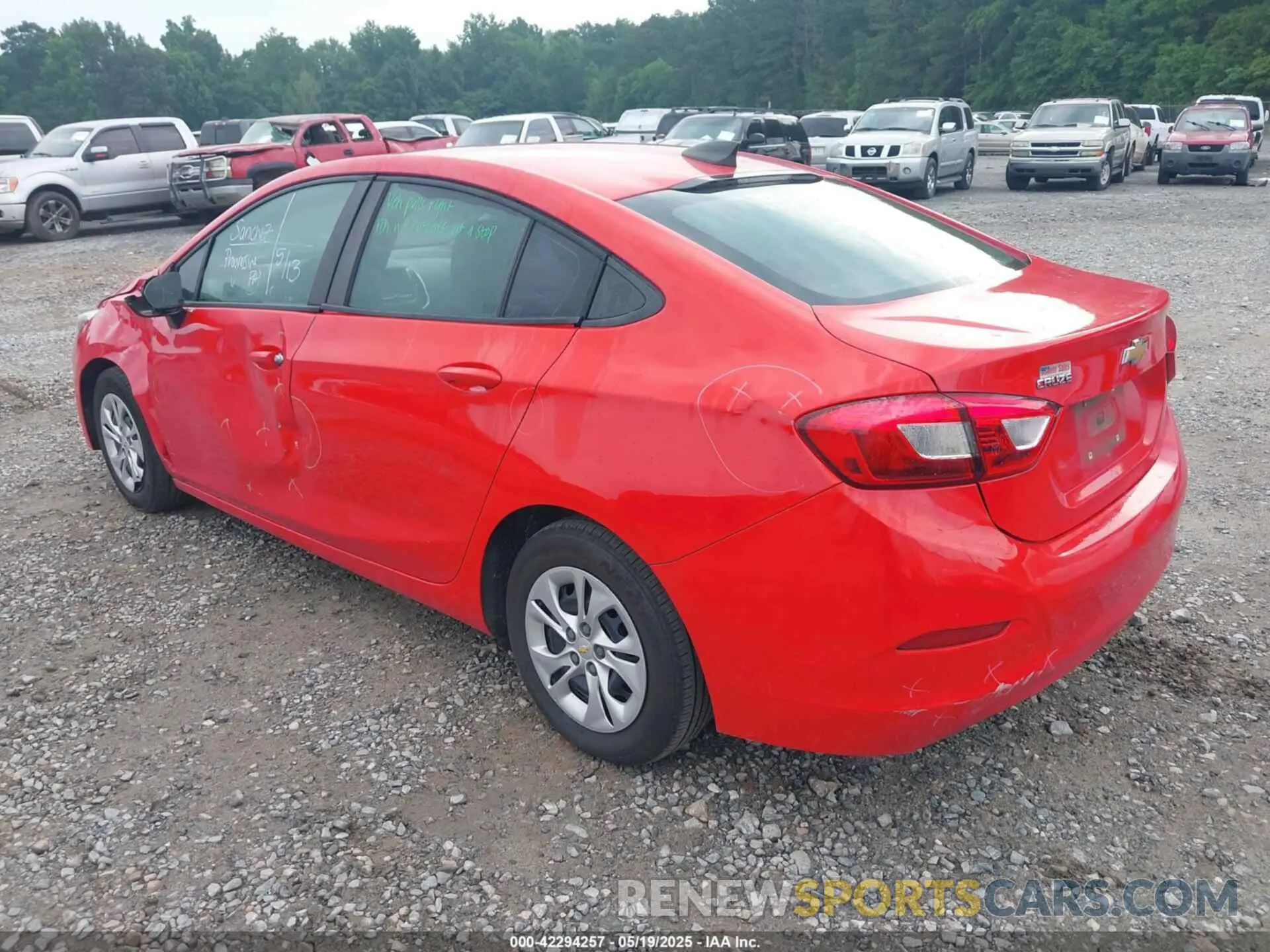3 Photograph of a damaged car 1G1BJ5SM8K7101860 CHEVROLET CRUZE 2019