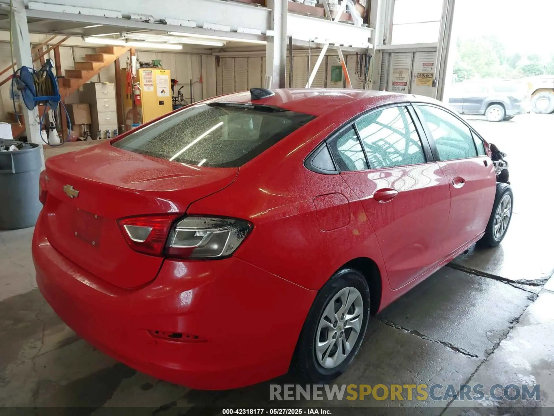 4 Photograph of a damaged car 1G1BJ5SM8K7102927 CHEVROLET CRUZE 2019