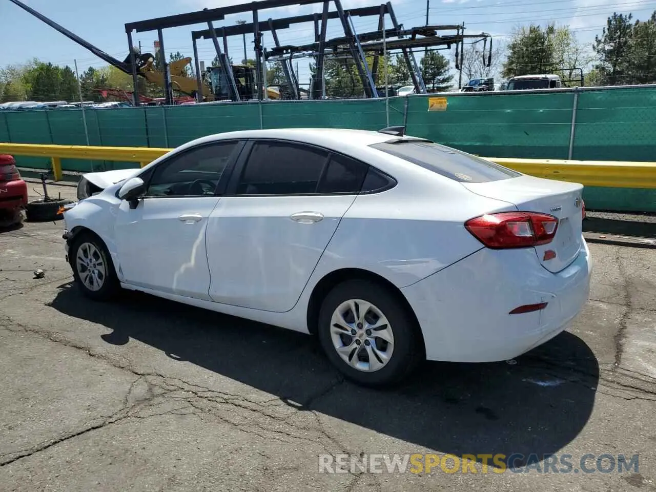 2 Photograph of a damaged car 1G1BJ5SMXK7105280 CHEVROLET CRUZE 2019