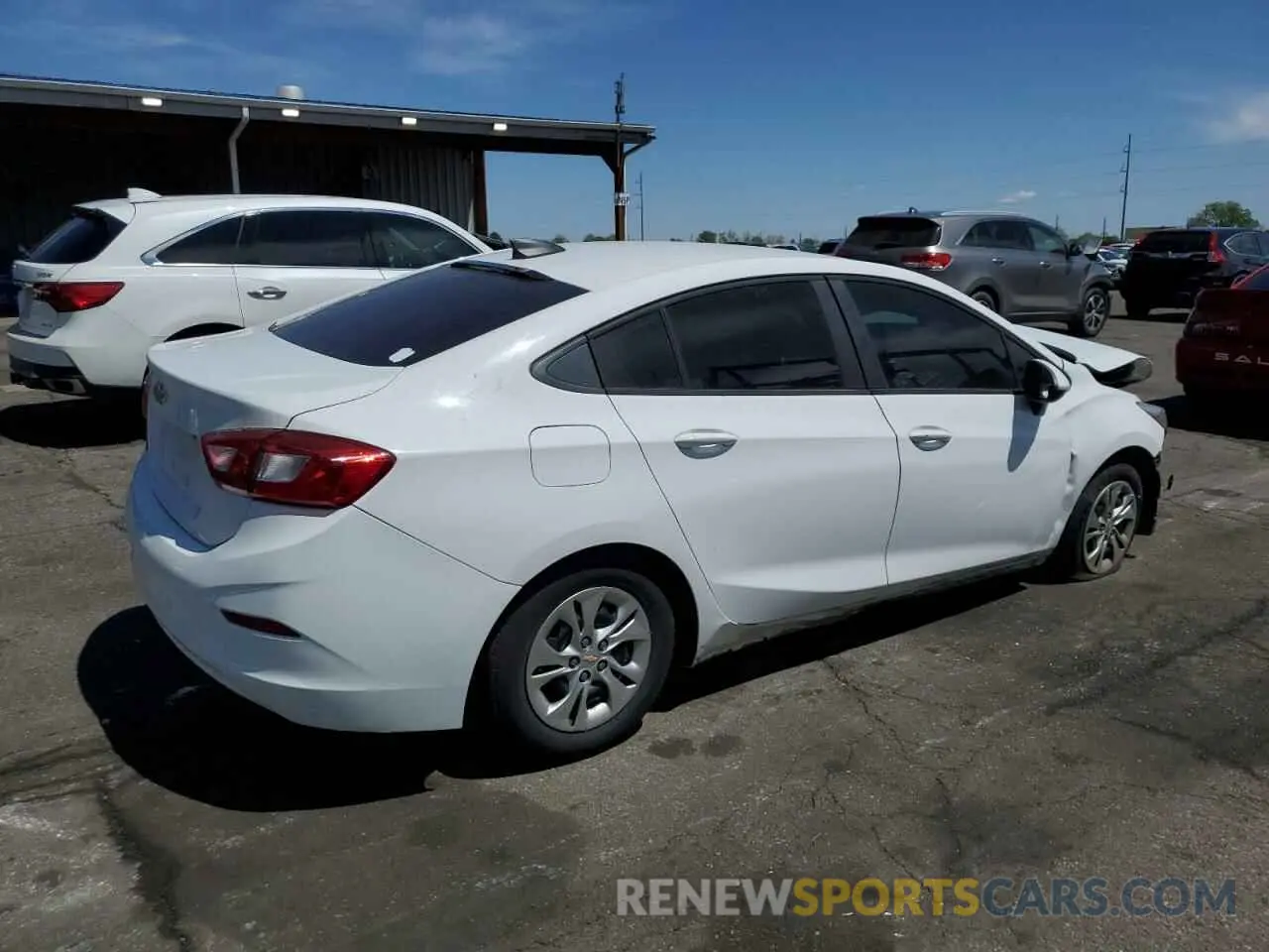 3 Photograph of a damaged car 1G1BJ5SMXK7105280 CHEVROLET CRUZE 2019