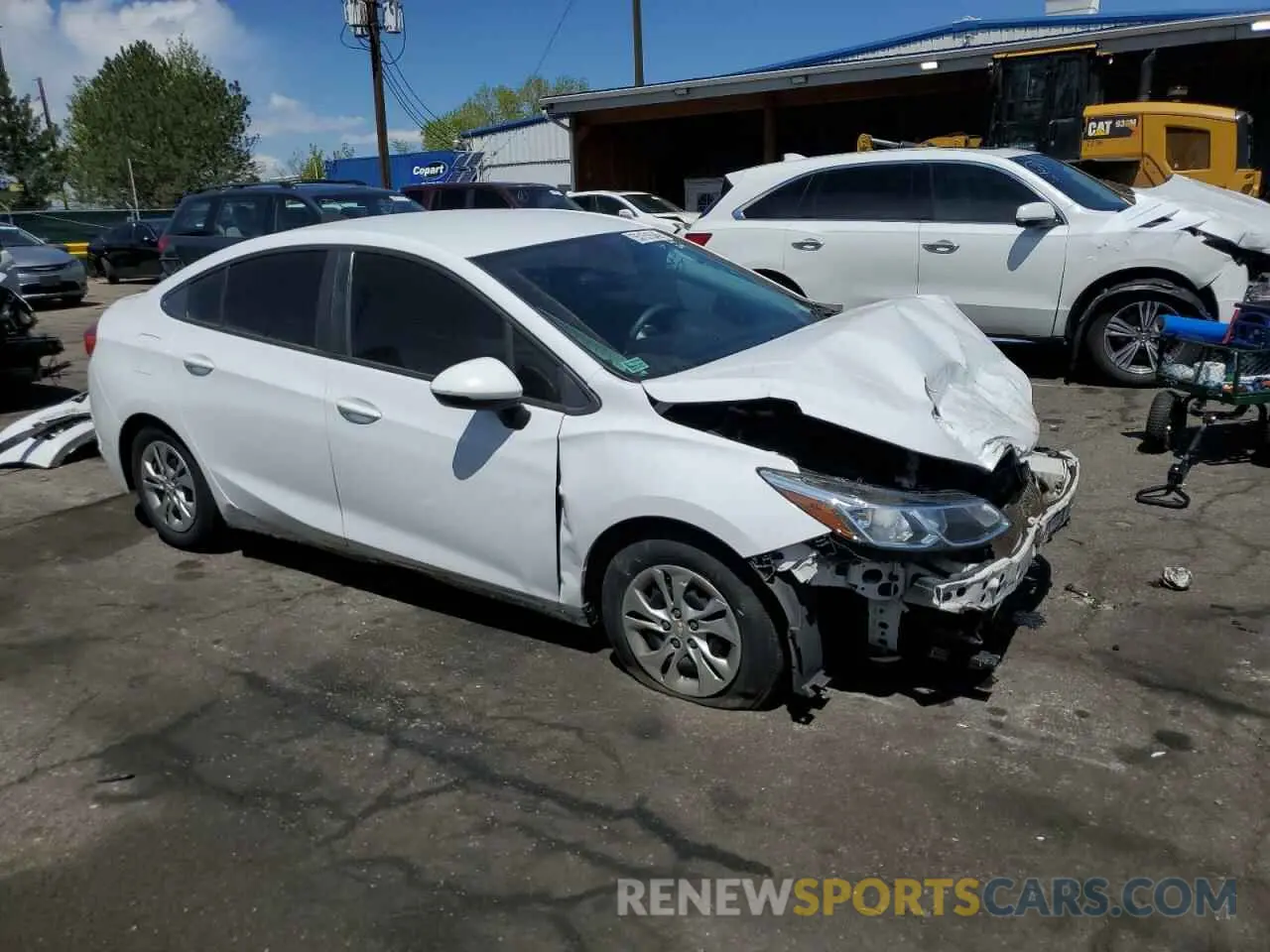 4 Photograph of a damaged car 1G1BJ5SMXK7105280 CHEVROLET CRUZE 2019