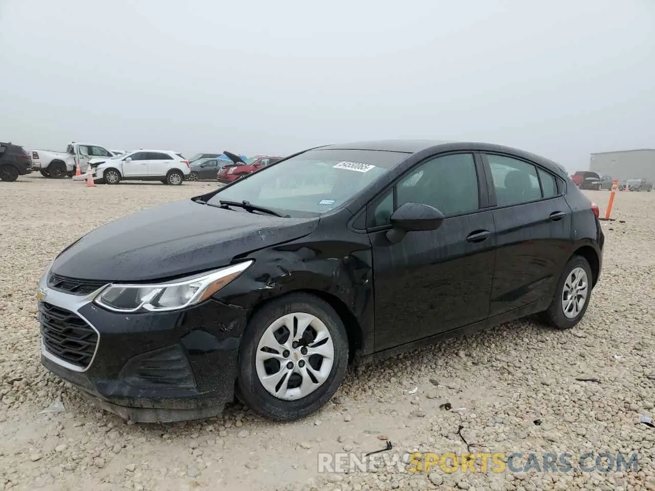 1 Photograph of a damaged car 3G1BC6SM2KS535726 CHEVROLET CRUZE 2019