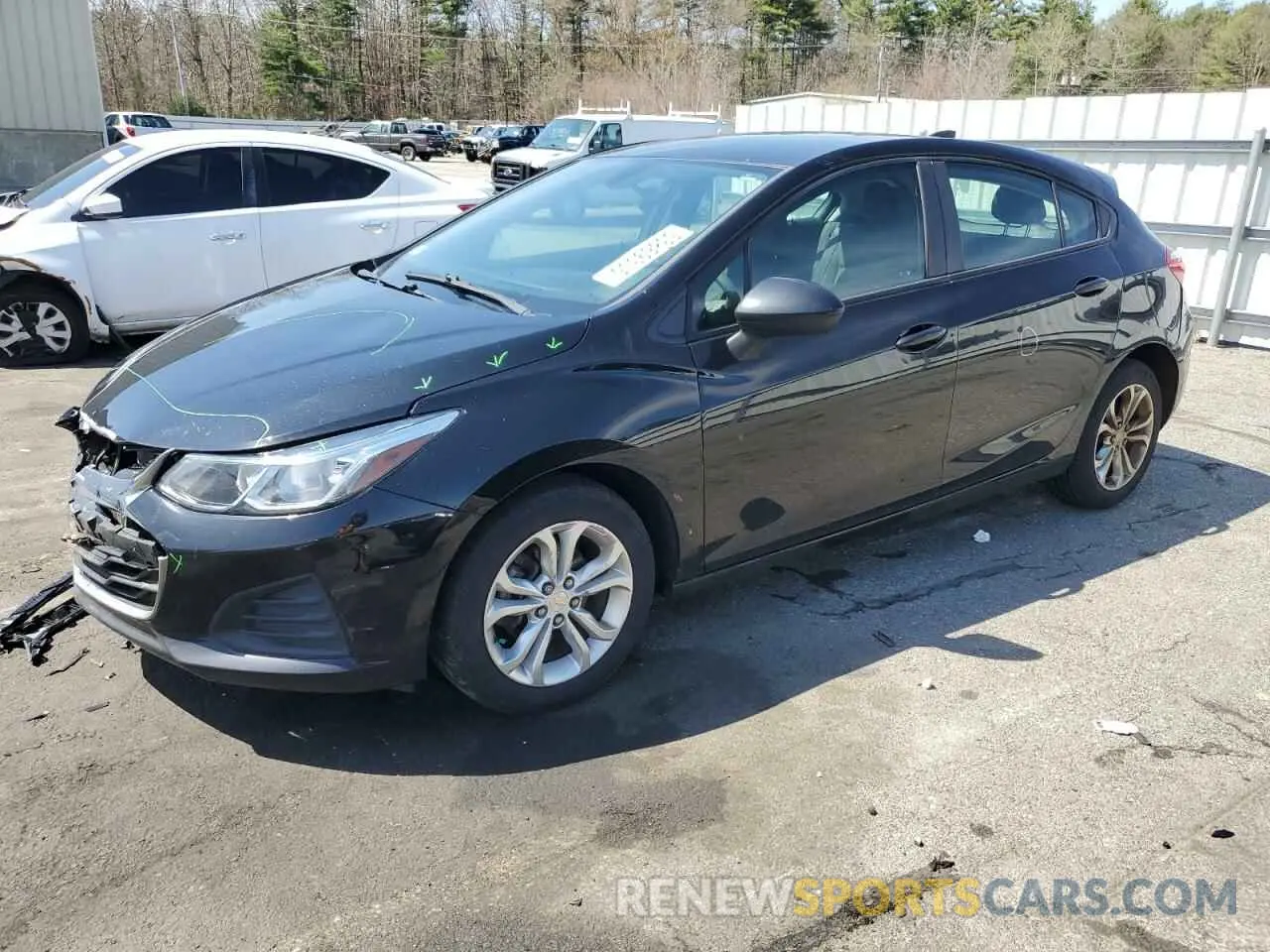 1 Photograph of a damaged car 3G1BC6SM2KS569164 CHEVROLET CRUZE 2019