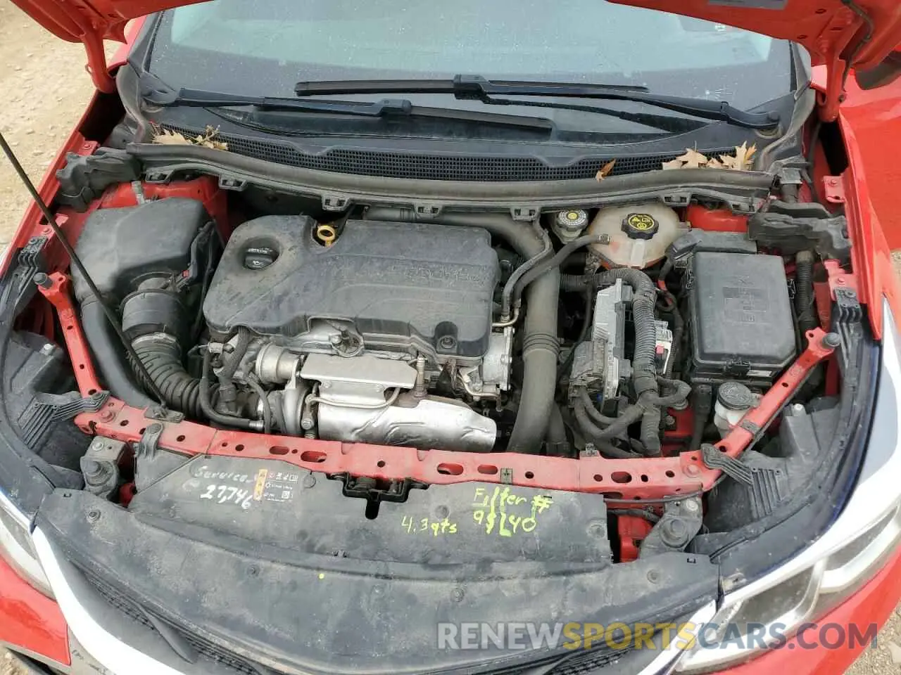 11 Photograph of a damaged car 3G1BC6SM2KS601594 CHEVROLET CRUZE 2019