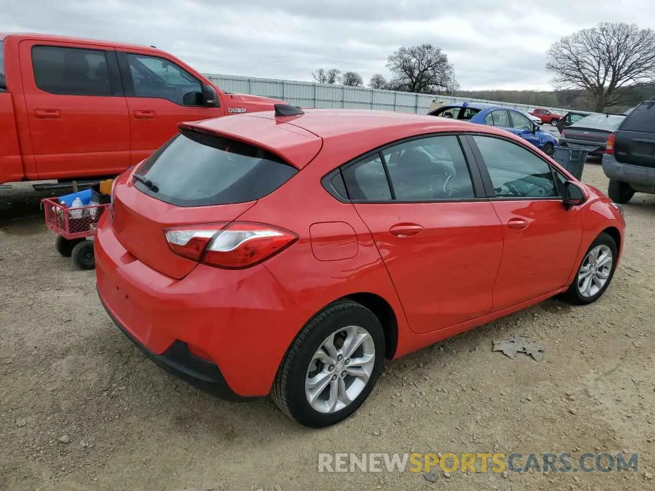 3 Photograph of a damaged car 3G1BC6SM2KS601594 CHEVROLET CRUZE 2019