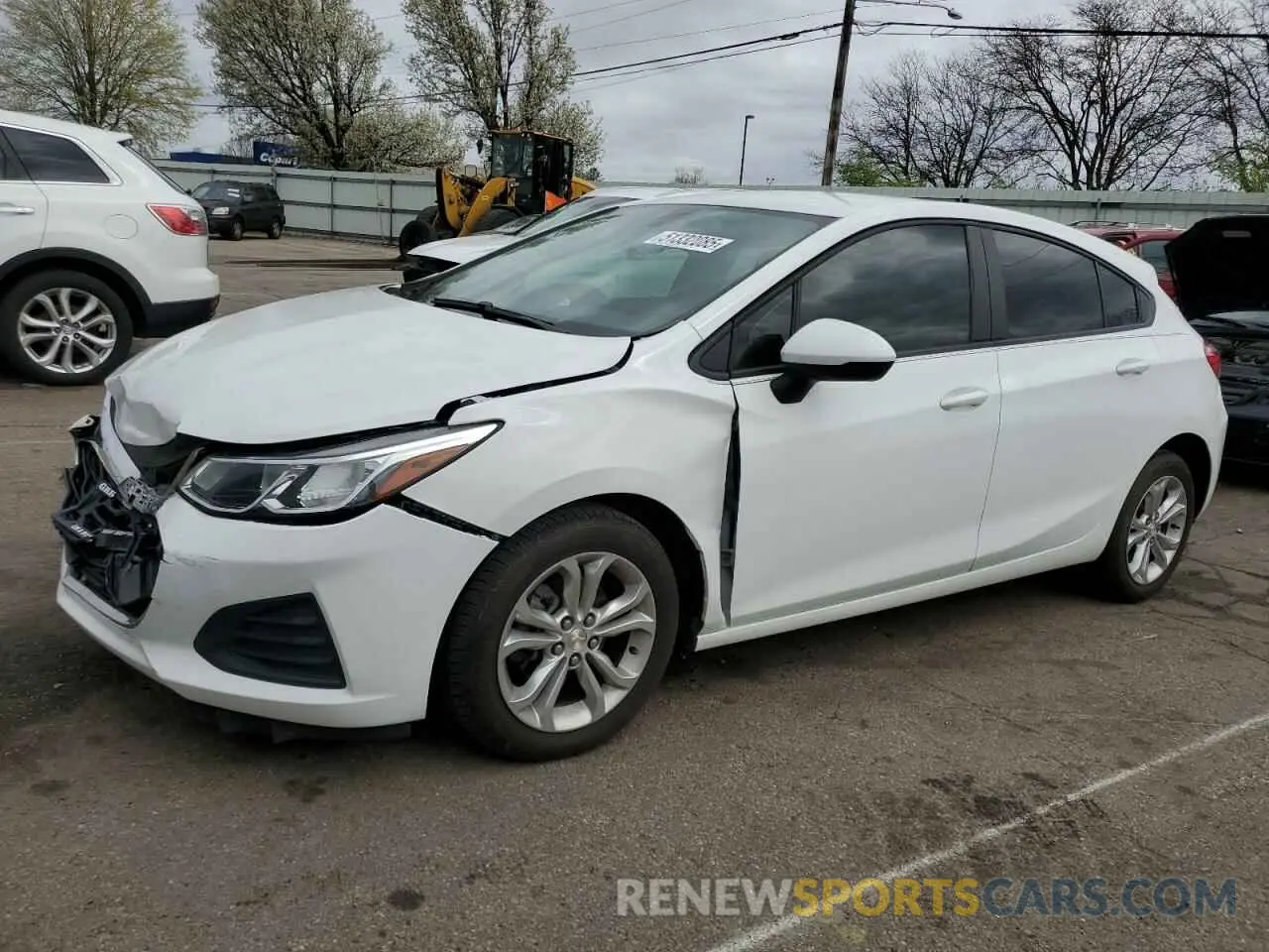 1 Photograph of a damaged car 3G1BC6SM5KS590347 CHEVROLET CRUZE 2019