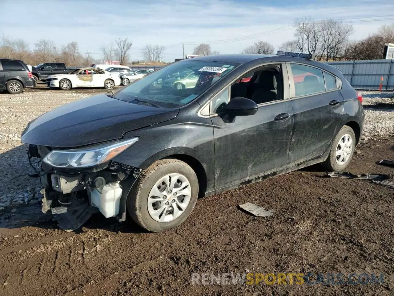 1 Photograph of a damaged car 3G1BC6SM7KS579589 CHEVROLET CRUZE 2019