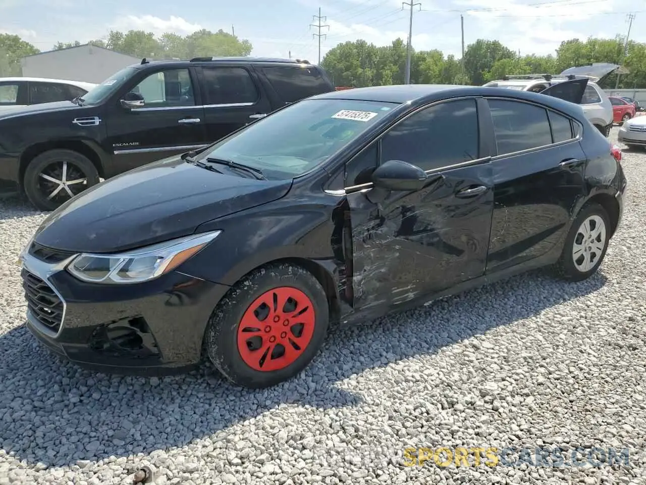 1 Photograph of a damaged car 3G1BC6SM8KS614639 CHEVROLET CRUZE 2019