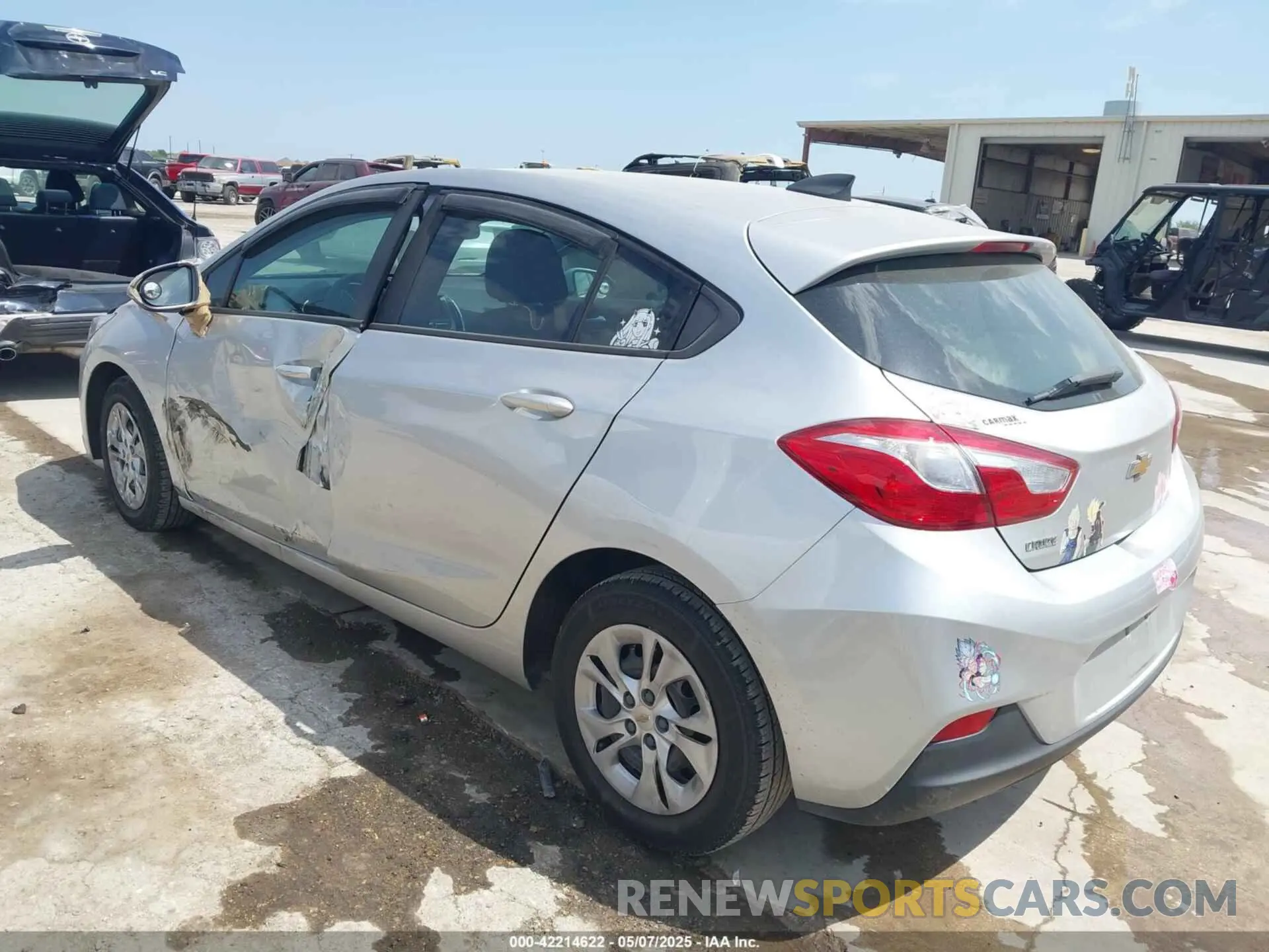 3 Photograph of a damaged car 3G1BC6SM9KS603603 CHEVROLET CRUZE 2019