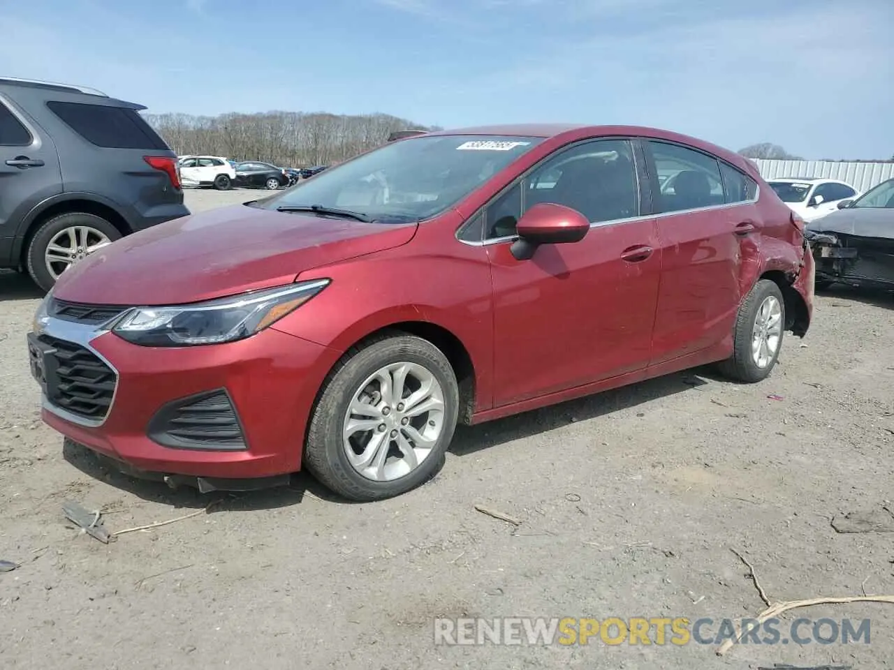 1 Photograph of a damaged car 3G1BE6SM0KS609333 CHEVROLET CRUZE 2019