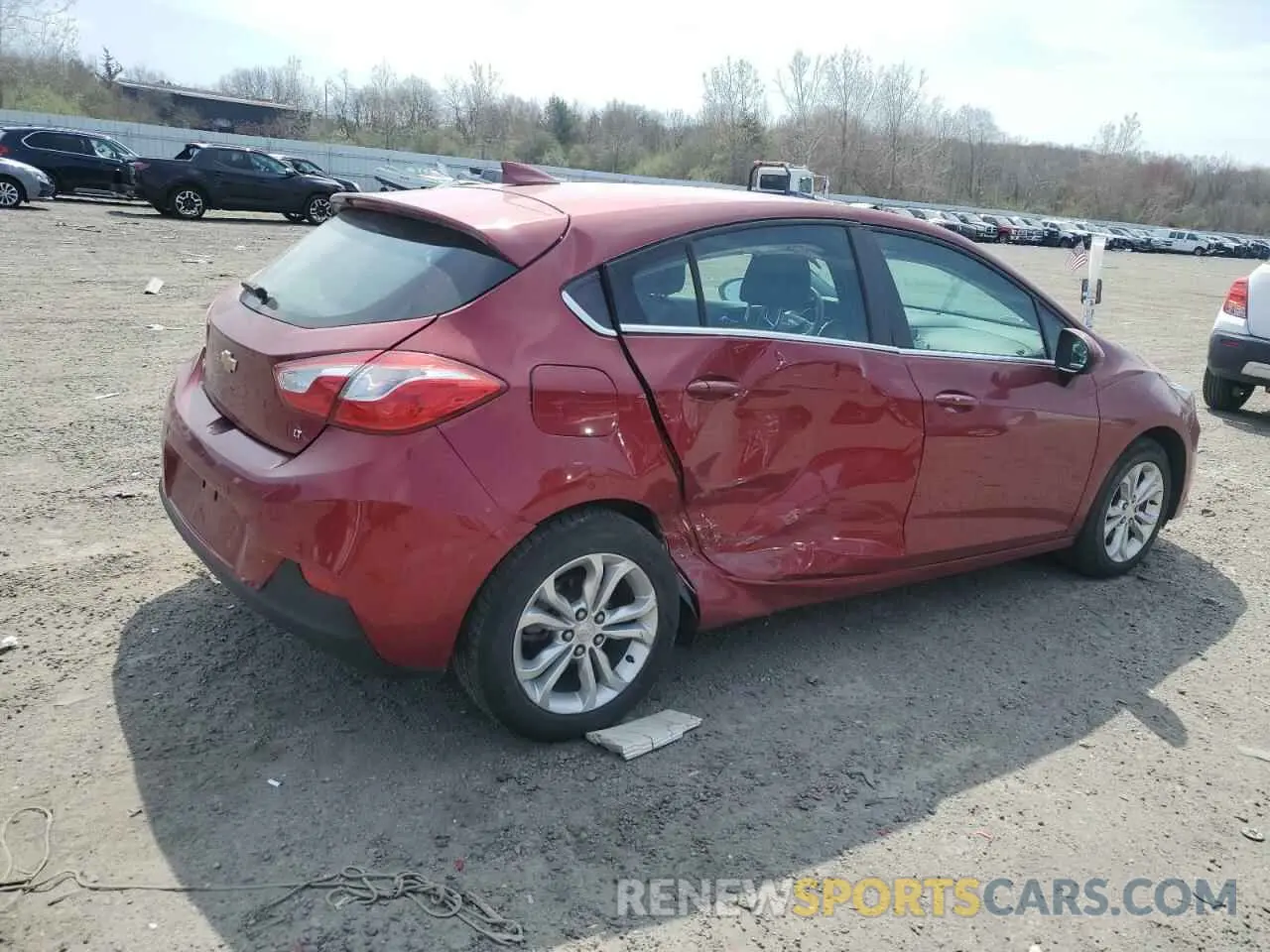 3 Photograph of a damaged car 3G1BE6SM0KS609333 CHEVROLET CRUZE 2019