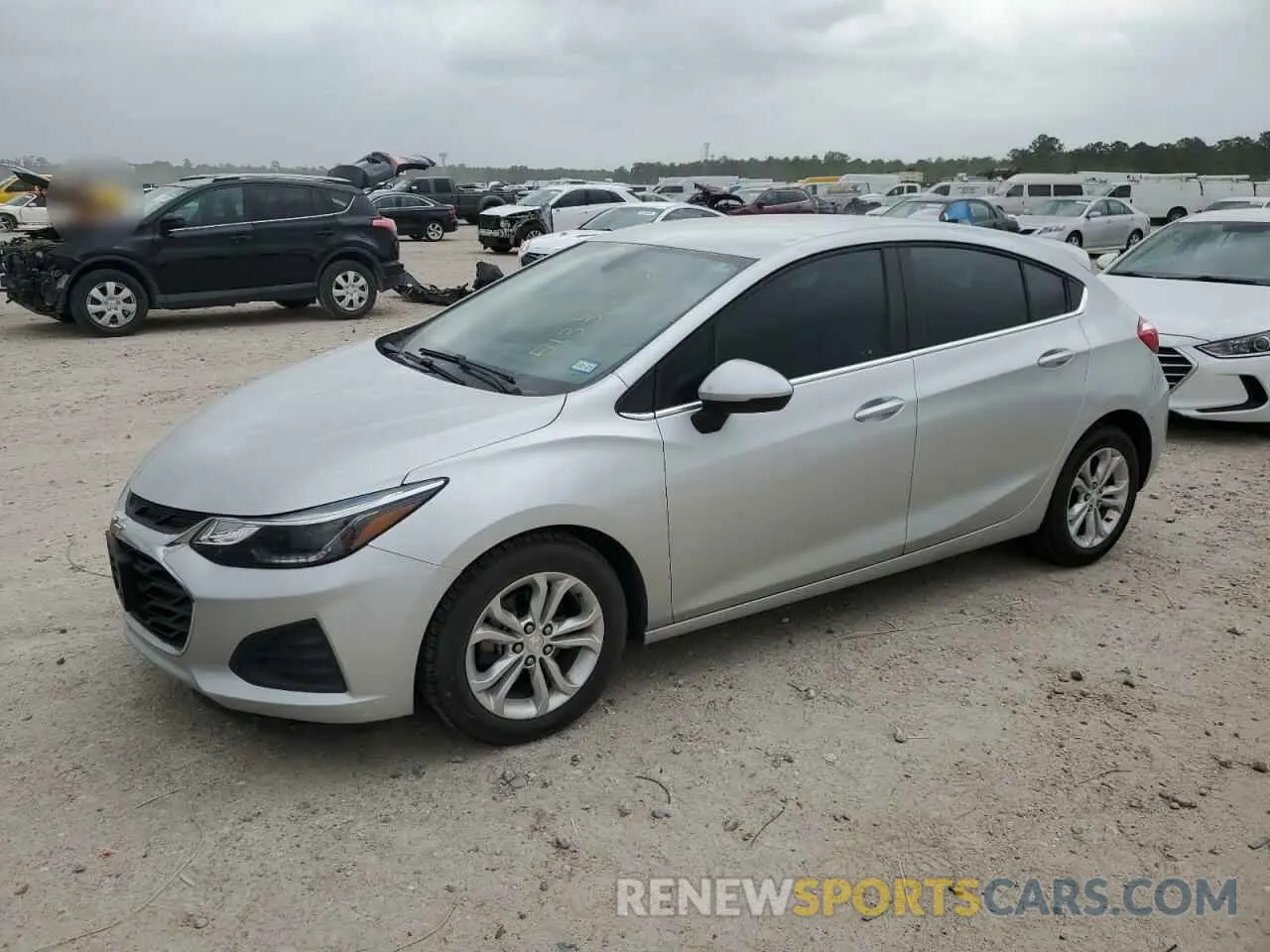 1 Photograph of a damaged car 3G1BE6SM1KS571465 CHEVROLET CRUZE 2019