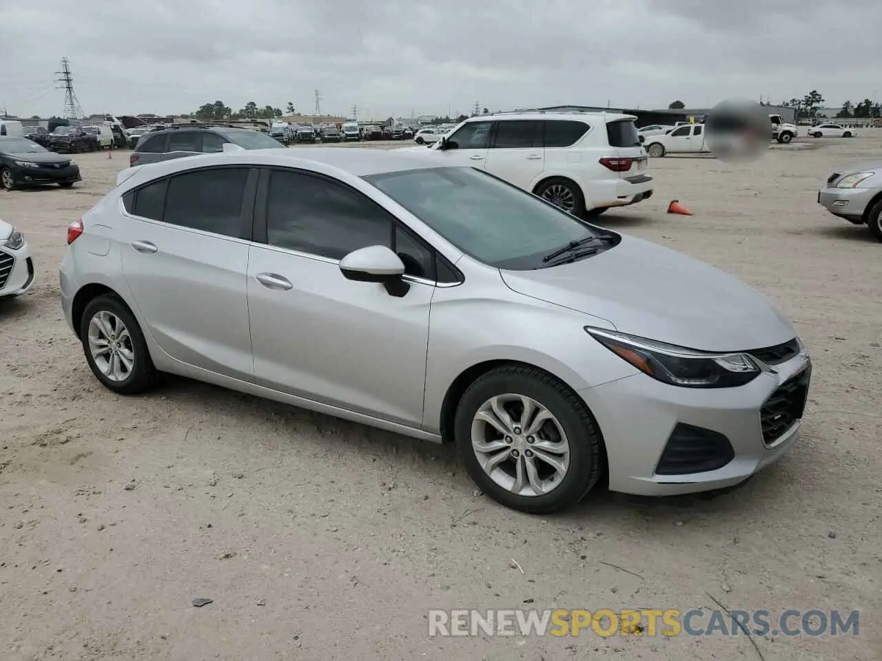 4 Photograph of a damaged car 3G1BE6SM1KS571465 CHEVROLET CRUZE 2019