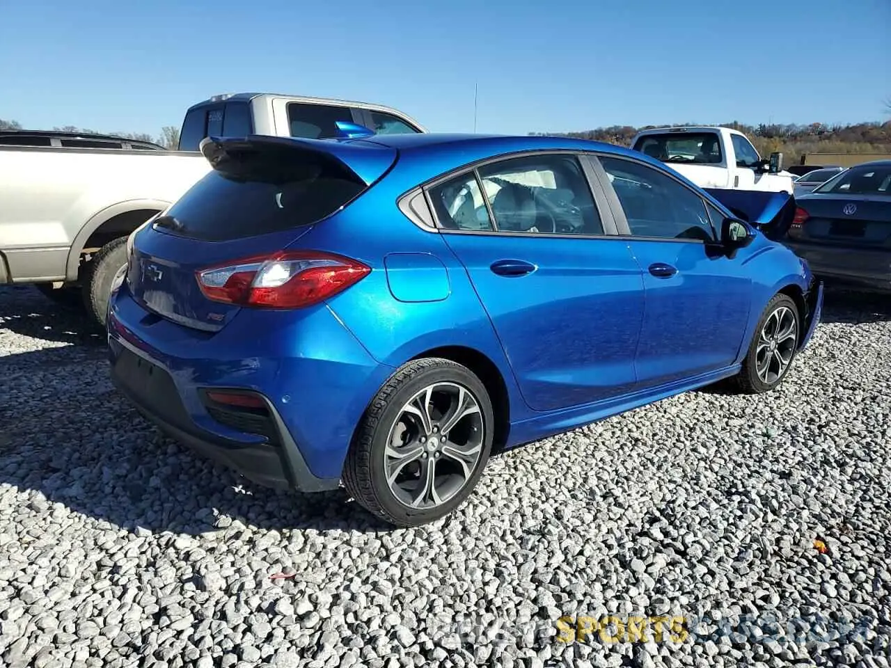 3 Photograph of a damaged car 3G1BE6SM2KS589022 CHEVROLET CRUZE 2019