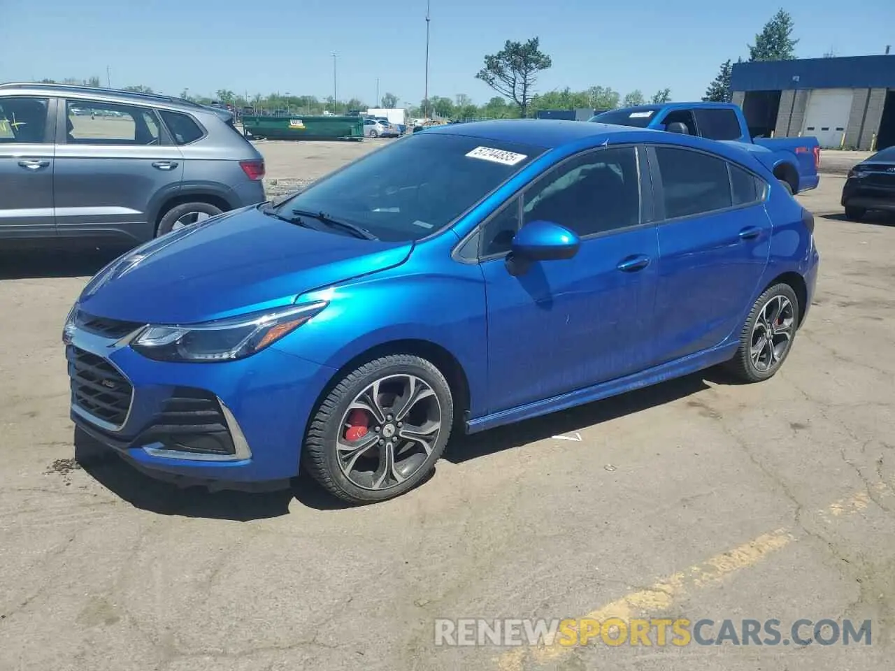 1 Photograph of a damaged car 3G1BE6SM2KS590557 CHEVROLET CRUZE 2019