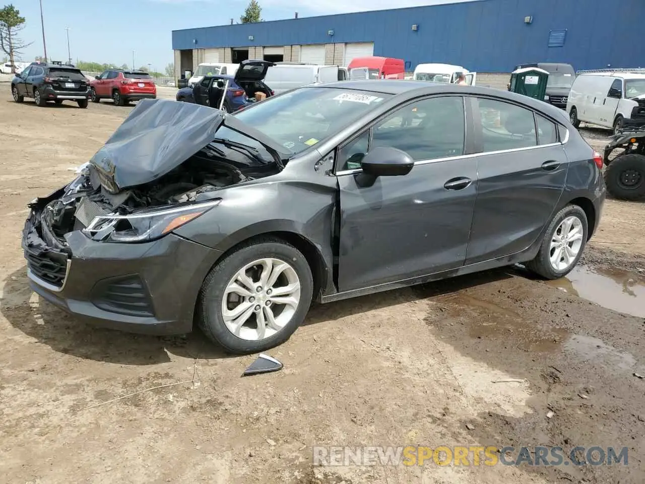 1 Photograph of a damaged car 3G1BE6SM2KS610595 CHEVROLET CRUZE 2019