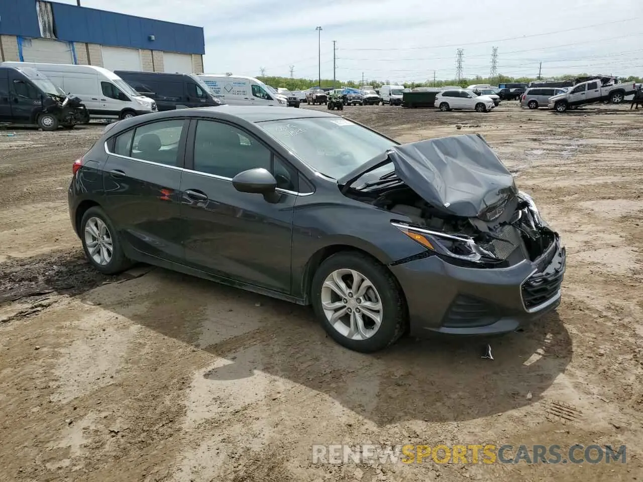 4 Photograph of a damaged car 3G1BE6SM2KS610595 CHEVROLET CRUZE 2019