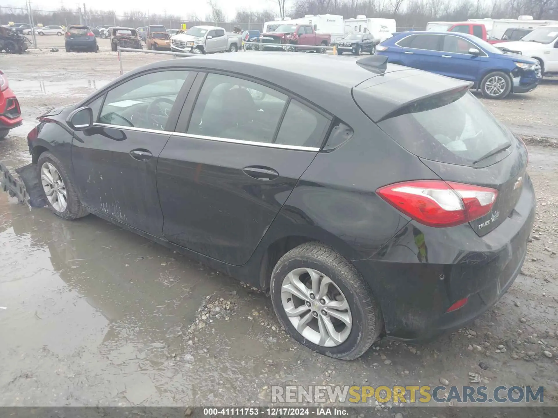 3 Photograph of a damaged car 3G1BE6SM6KS564012 CHEVROLET CRUZE 2019