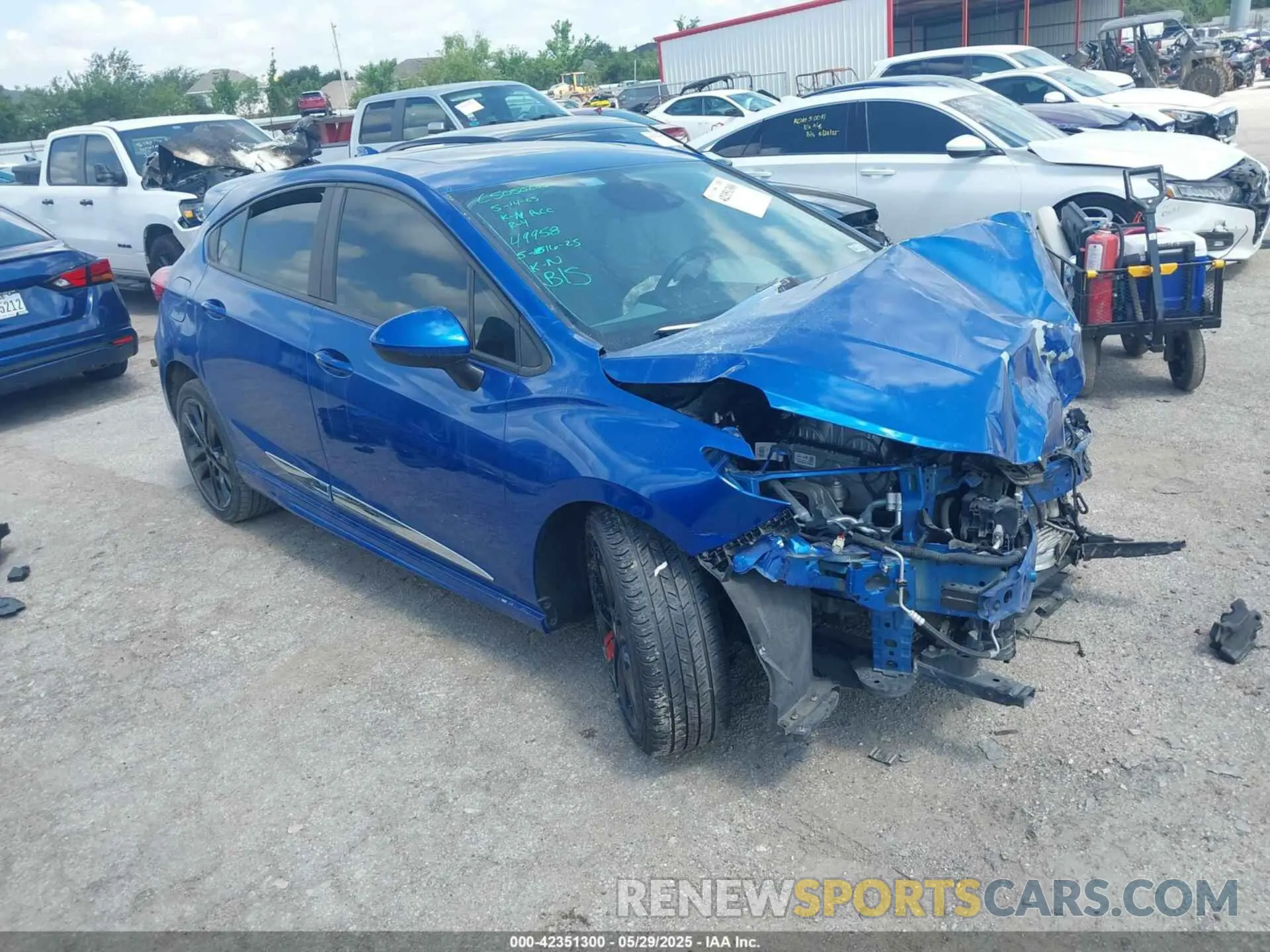 1 Photograph of a damaged car 3G1BF6SMXKS570523 CHEVROLET CRUZE 2019
