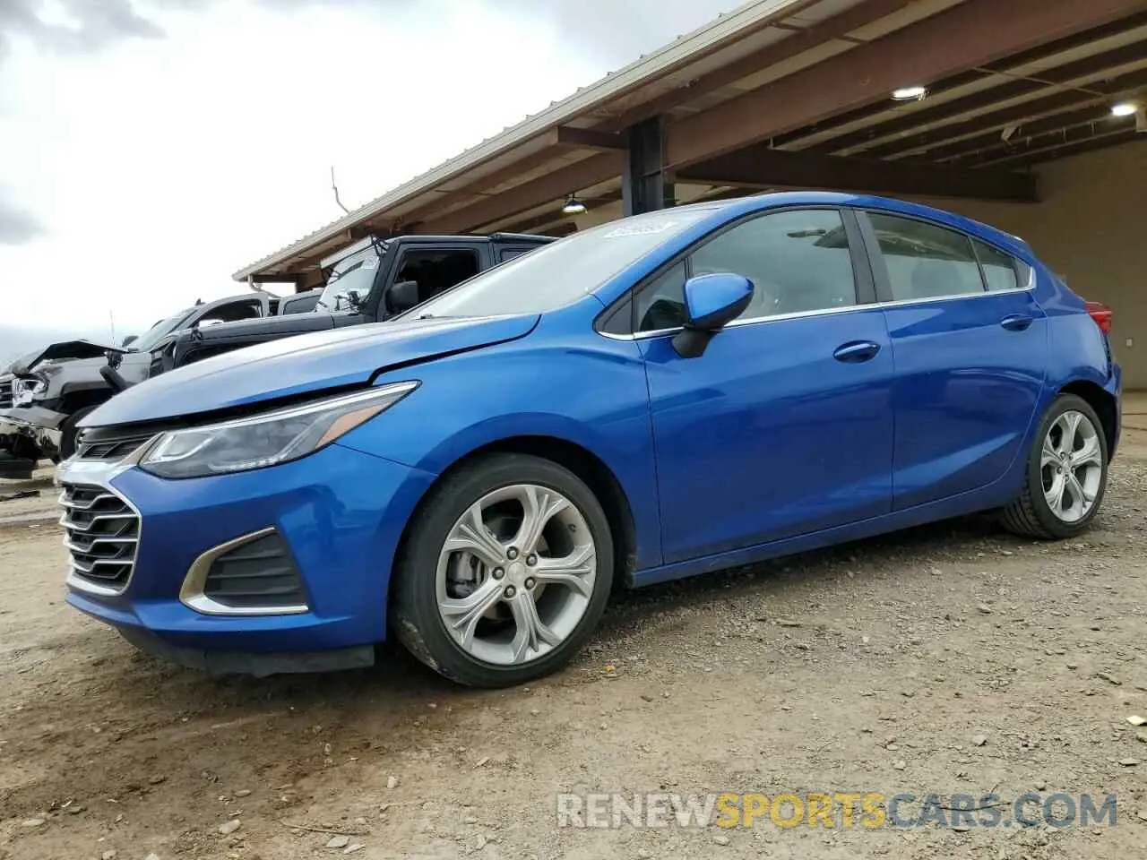 1 Photograph of a damaged car 3G1BF6SMXKS592215 CHEVROLET CRUZE 2019