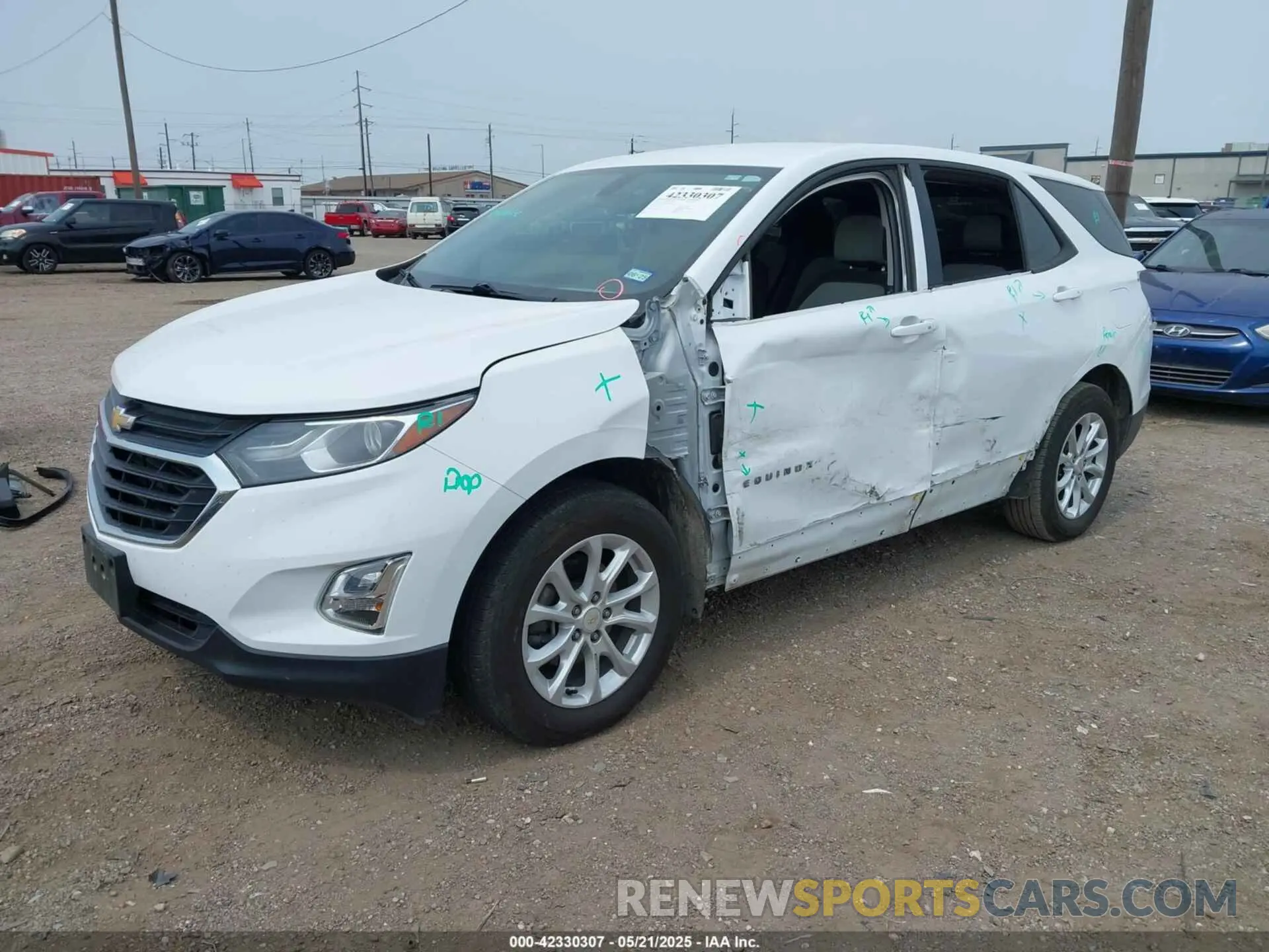 2 Photograph of a damaged car 2GNAXHEV0K6118103 CHEVROLET EQUINOX 2019
