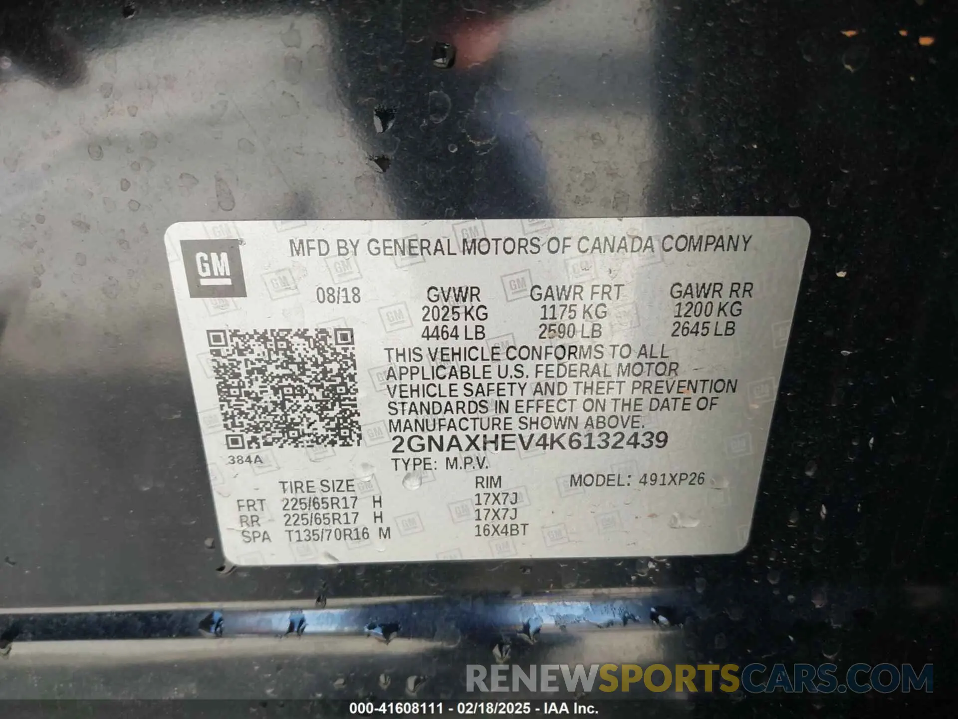 9 Photograph of a damaged car 2GNAXHEV4K6132439 CHEVROLET EQUINOX 2019