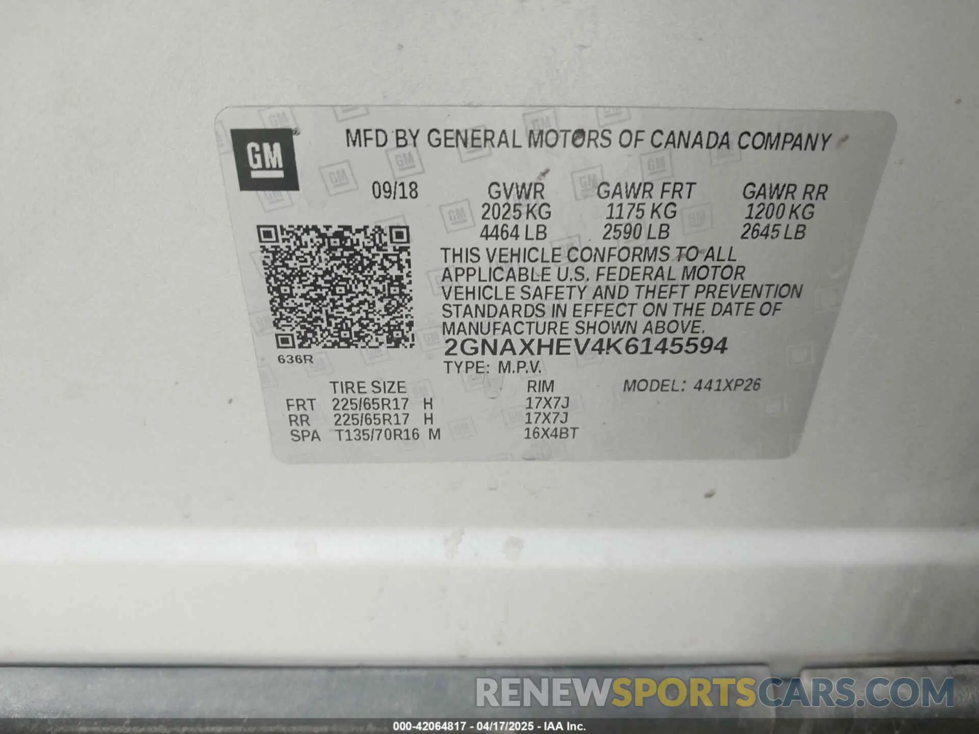 9 Photograph of a damaged car 2GNAXHEV4K6145594 CHEVROLET EQUINOX 2019