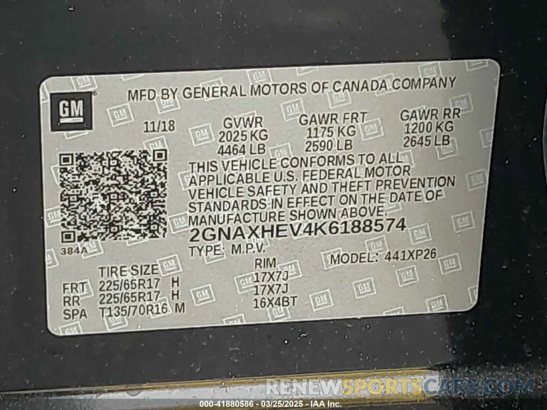 9 Photograph of a damaged car 2GNAXHEV4K6188574 CHEVROLET EQUINOX 2019