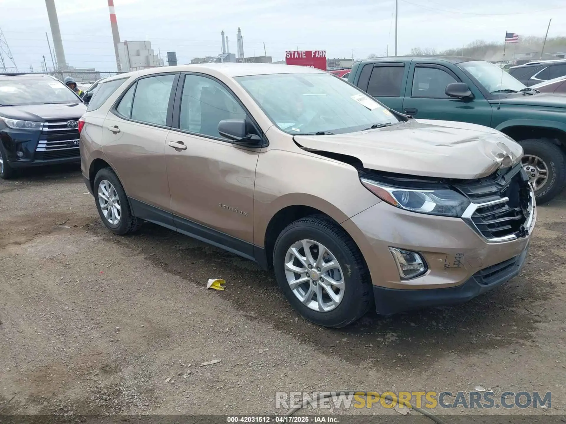 1 Photograph of a damaged car 2GNAXHEV5K6294242 CHEVROLET EQUINOX 2019