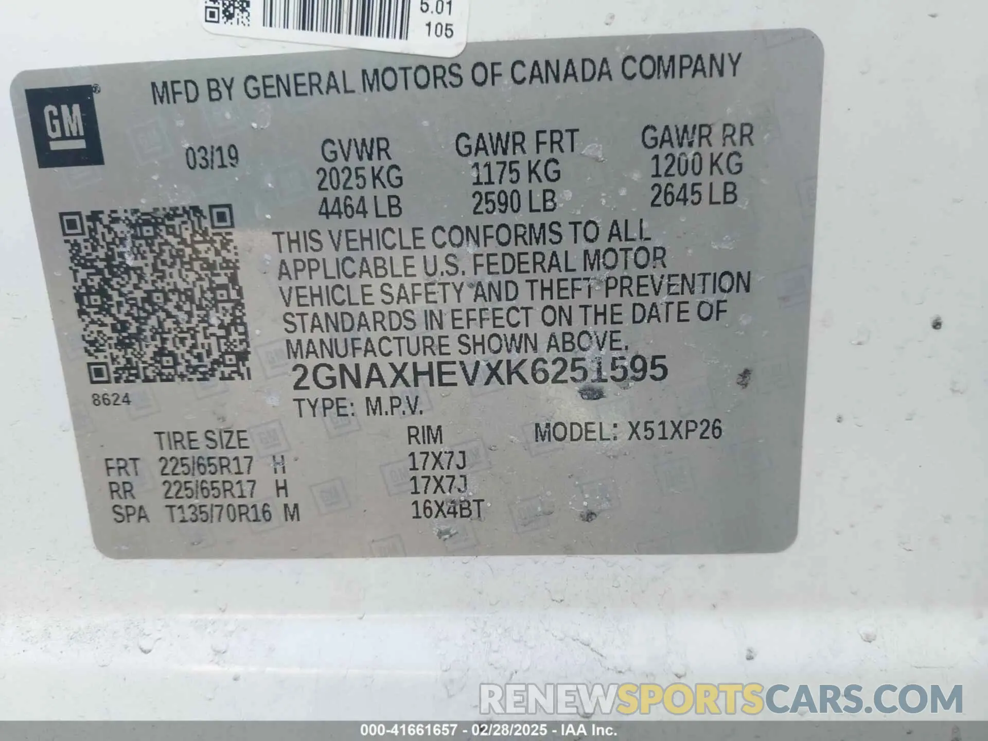 9 Photograph of a damaged car 2GNAXHEVXK6251595 CHEVROLET EQUINOX 2019