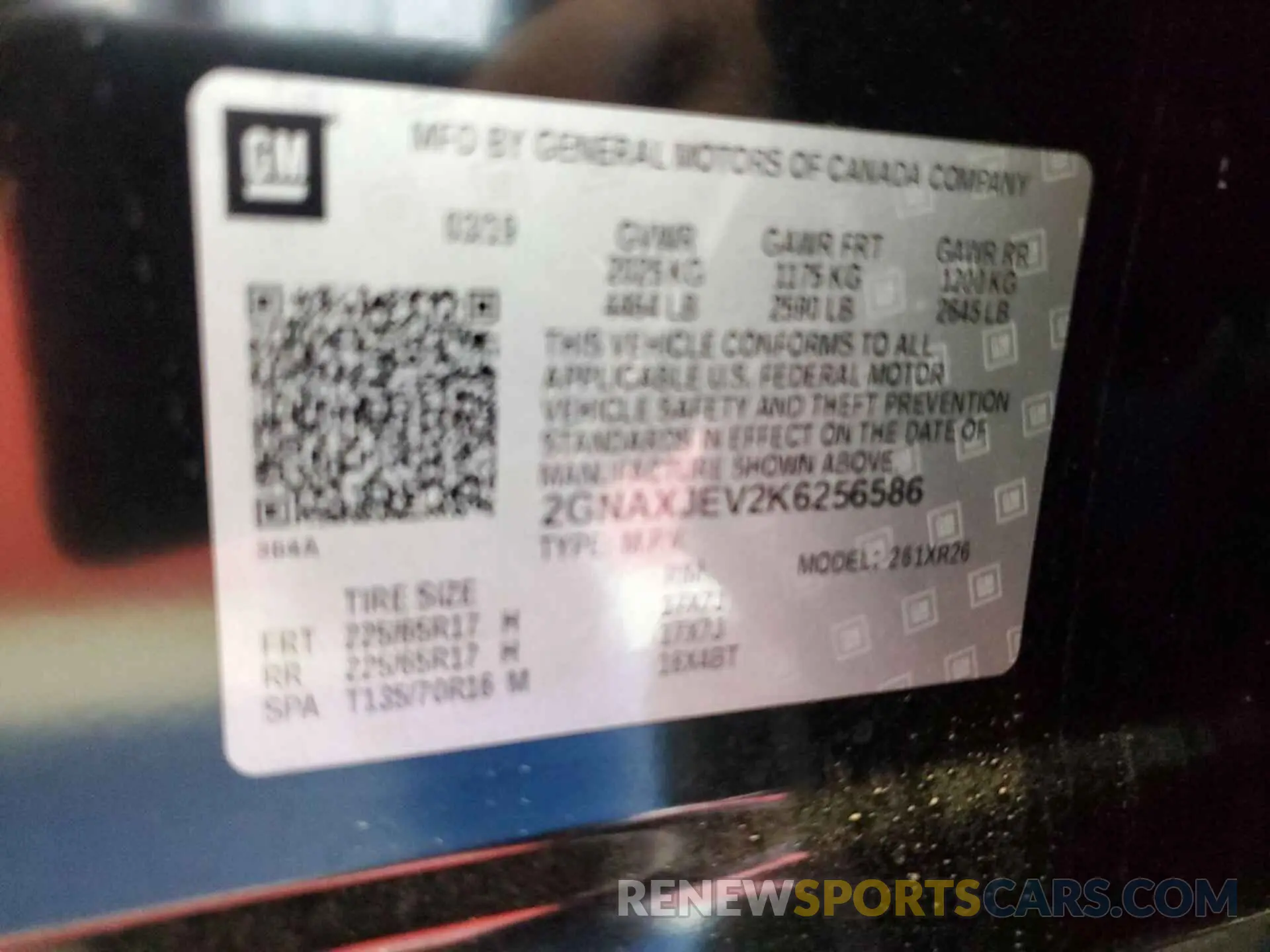 21 Photograph of a damaged car 2GNAXJEV2K6256586 CHEVROLET EQUINOX 2019
