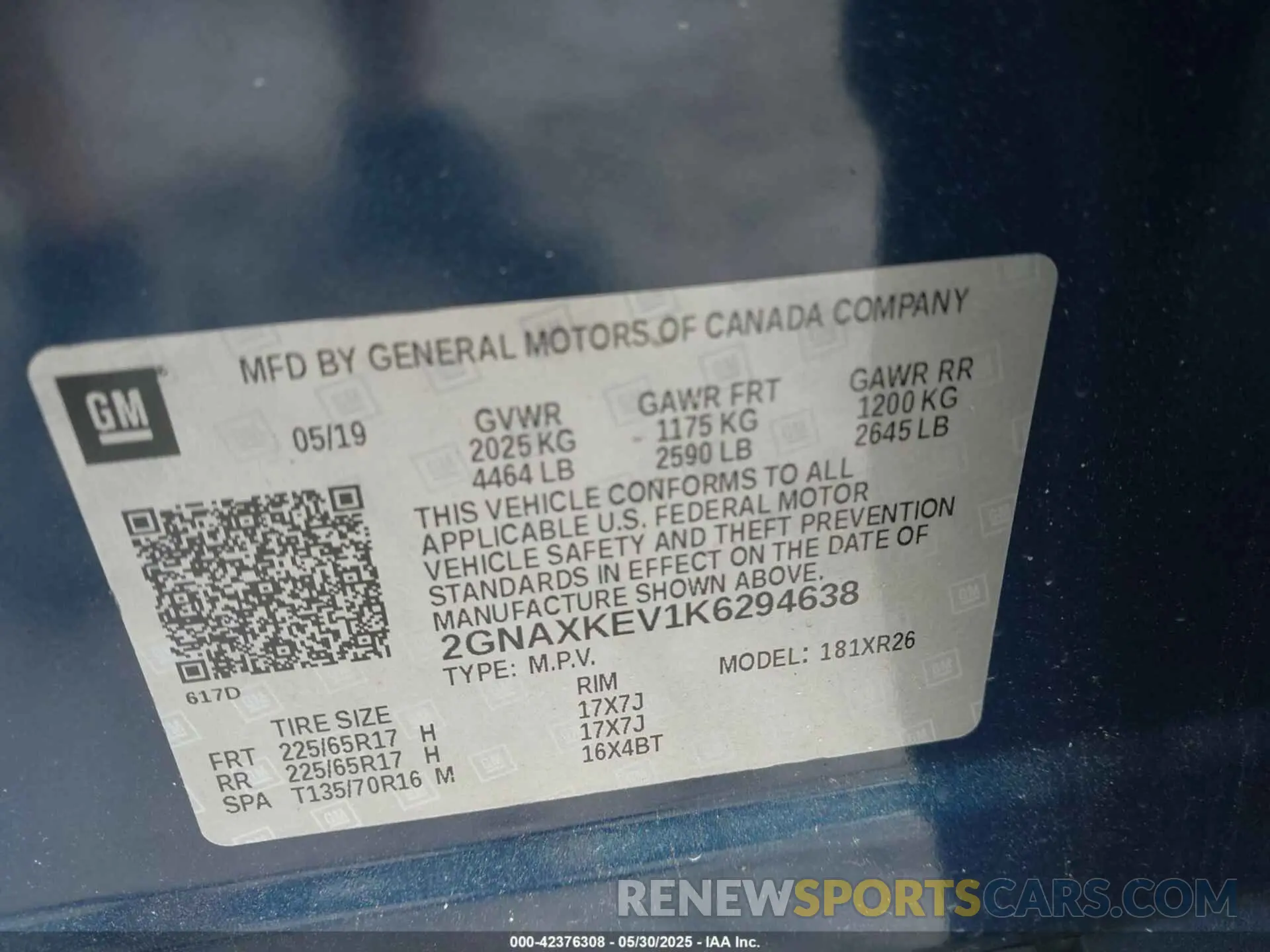 9 Photograph of a damaged car 2GNAXKEV1K6294638 CHEVROLET EQUINOX 2019