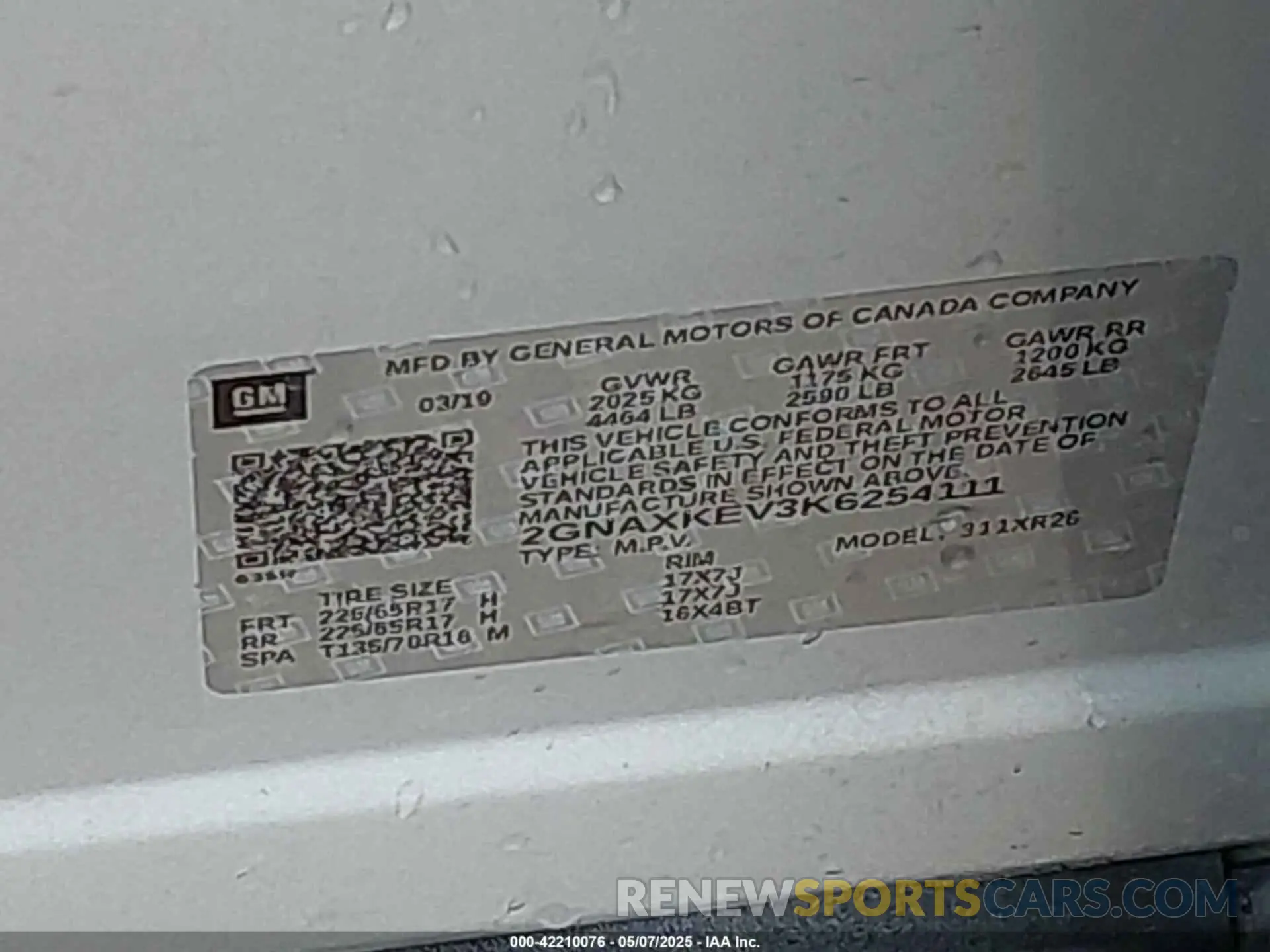 9 Photograph of a damaged car 2GNAXKEV3K6254111 CHEVROLET EQUINOX 2019