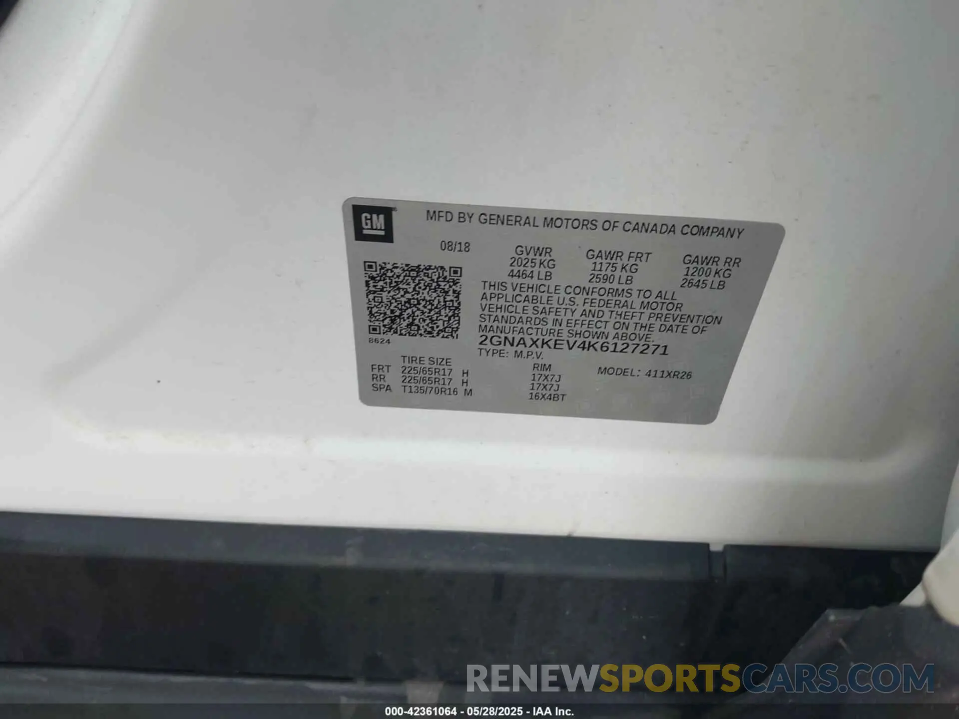 9 Photograph of a damaged car 2GNAXKEV4K6127271 CHEVROLET EQUINOX 2019
