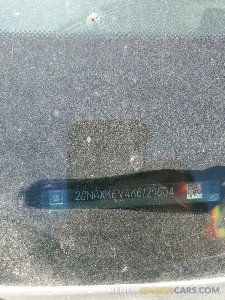 12 Photograph of a damaged car 2GNAXKEV4K6129604 CHEVROLET EQUINOX 2019