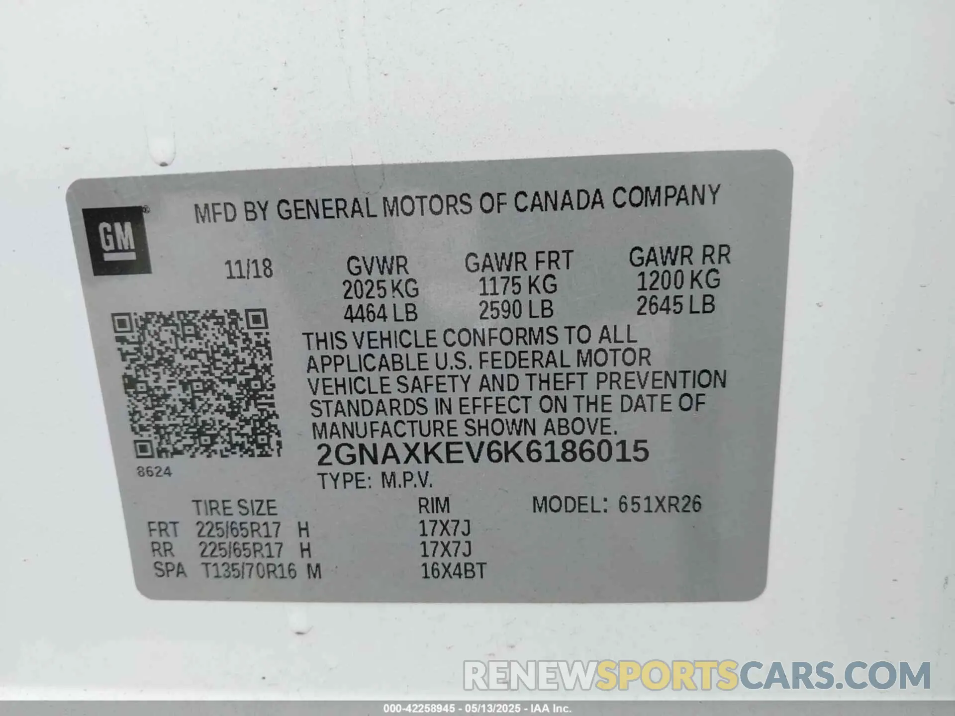 9 Photograph of a damaged car 2GNAXKEV6K6186015 CHEVROLET EQUINOX 2019