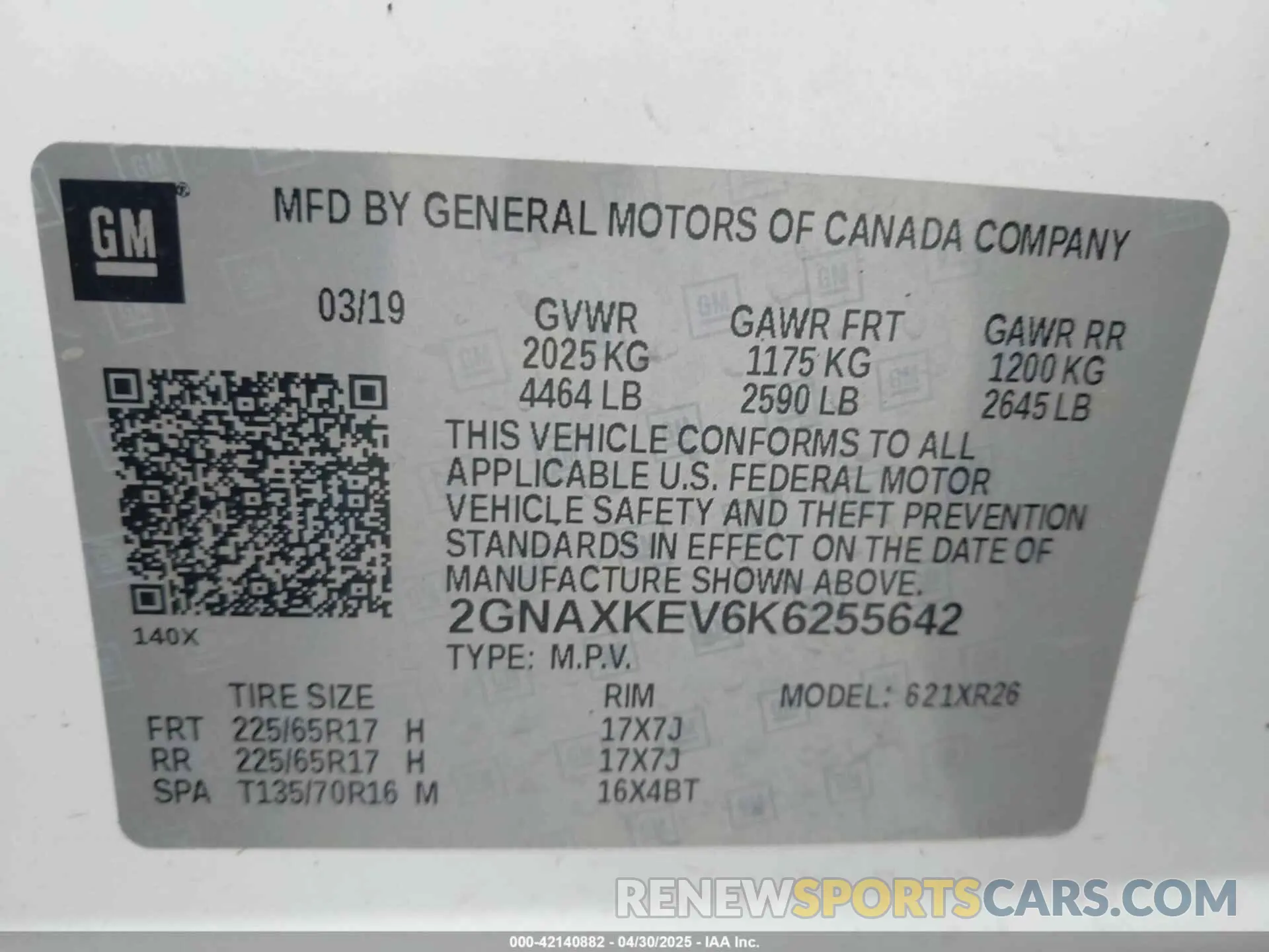 9 Photograph of a damaged car 2GNAXKEV6K6255642 CHEVROLET EQUINOX 2019