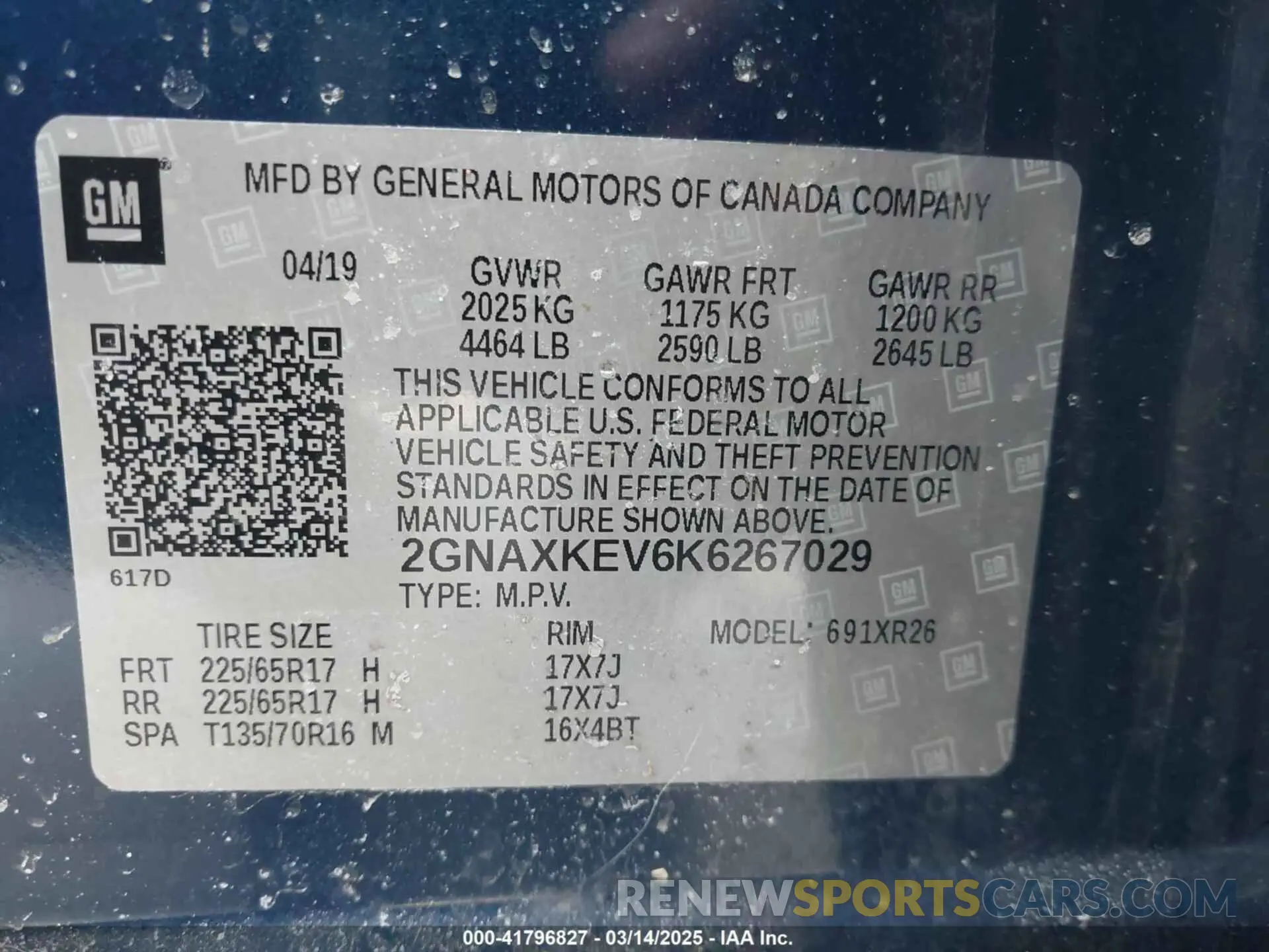 9 Photograph of a damaged car 2GNAXKEV6K6267029 CHEVROLET EQUINOX 2019