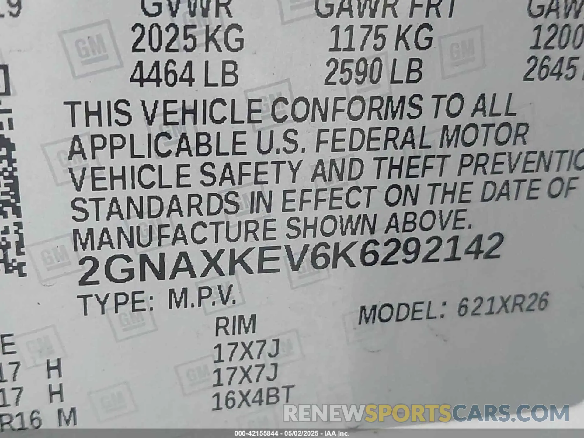 9 Photograph of a damaged car 2GNAXKEV6K6292142 CHEVROLET EQUINOX 2019