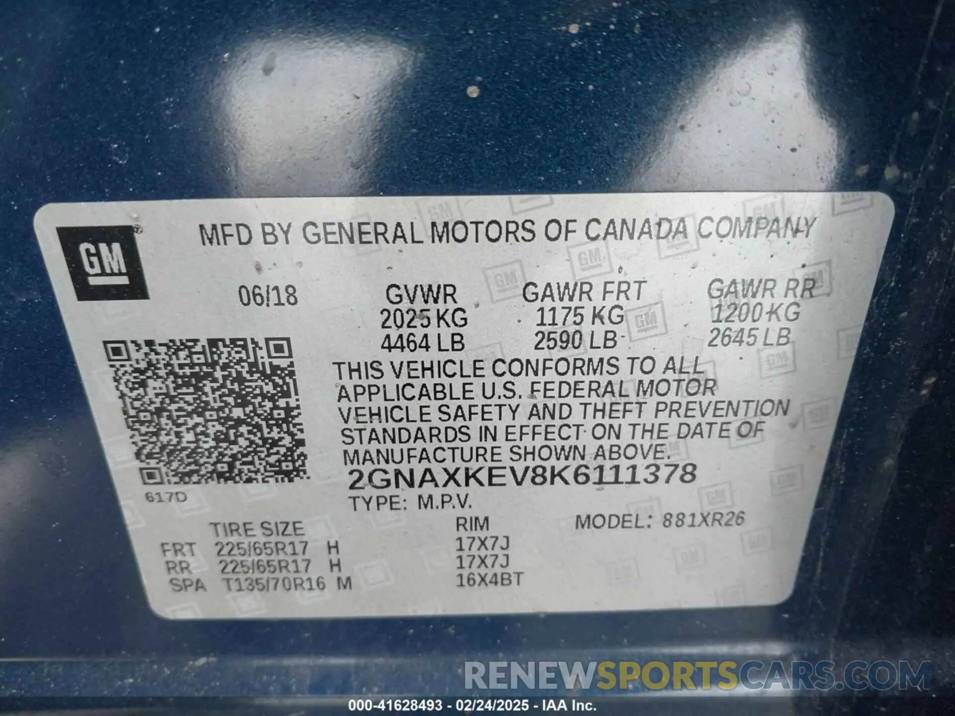 9 Photograph of a damaged car 2GNAXKEV8K6111378 CHEVROLET EQUINOX 2019