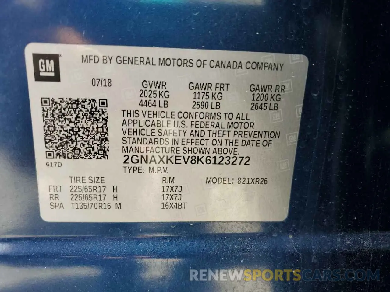 13 Photograph of a damaged car 2GNAXKEV8K6123272 CHEVROLET EQUINOX 2019