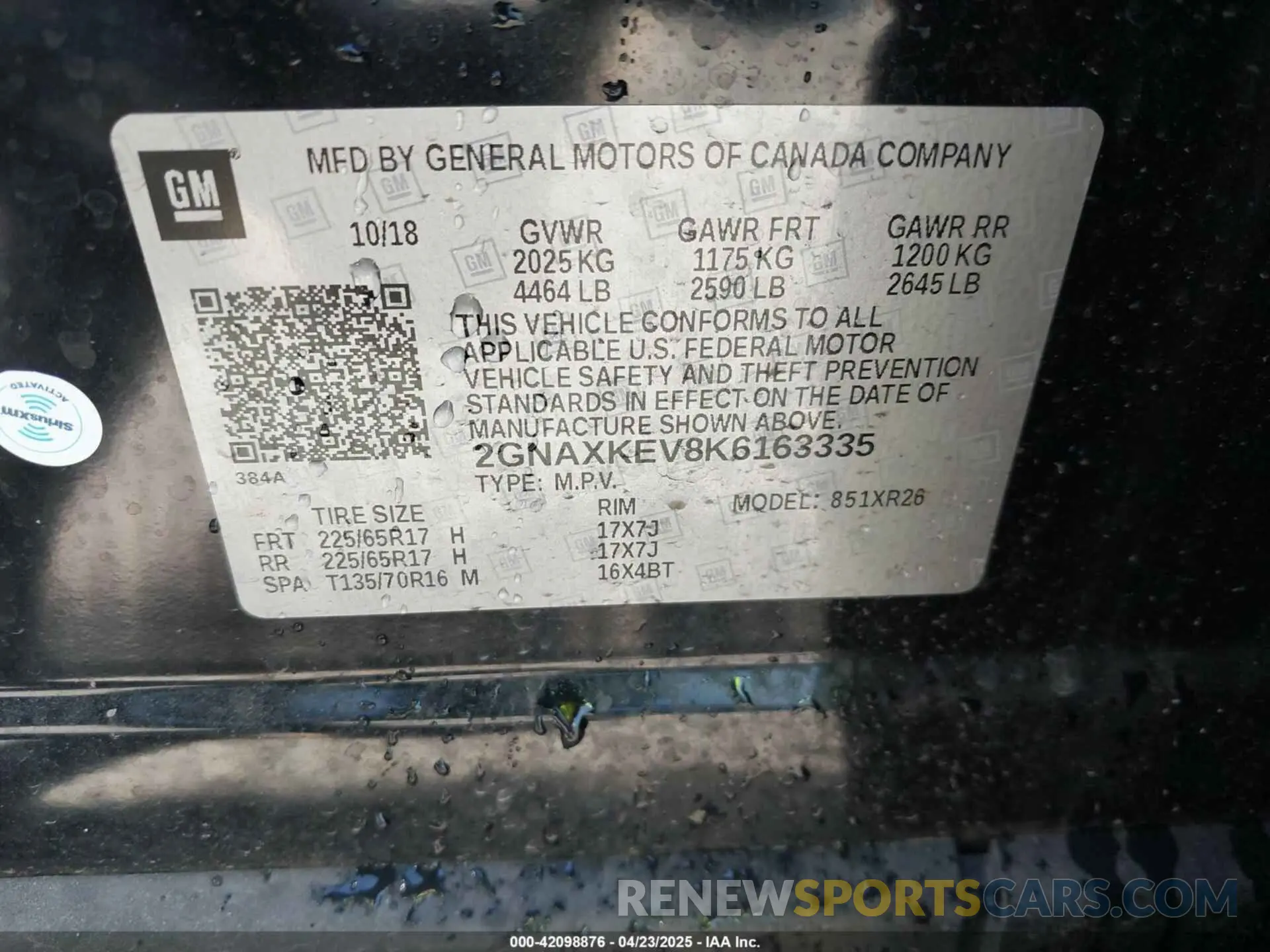 9 Photograph of a damaged car 2GNAXKEV8K6163335 CHEVROLET EQUINOX 2019