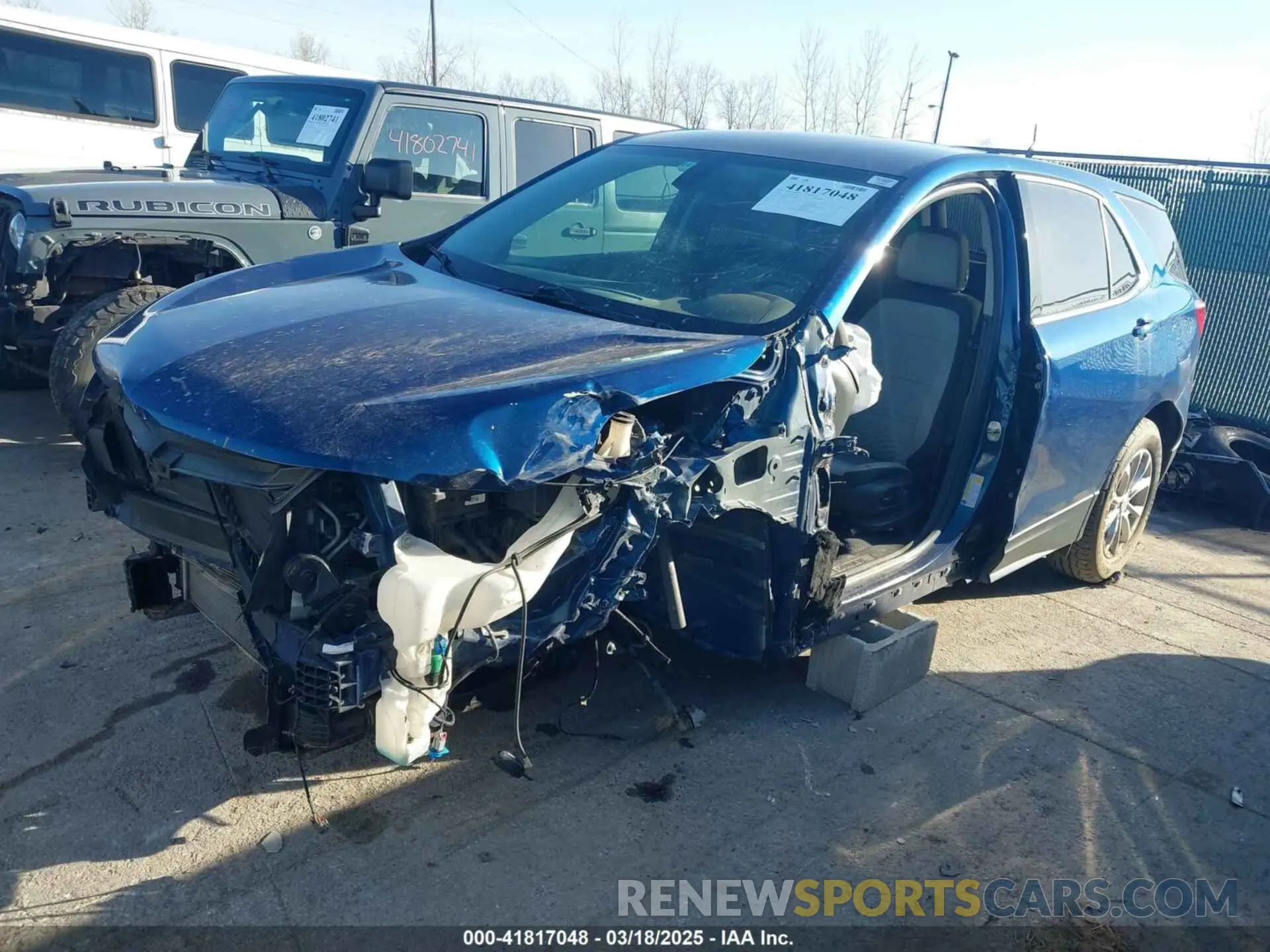 2 Photograph of a damaged car 2GNAXKEV9K6187983 CHEVROLET EQUINOX 2019