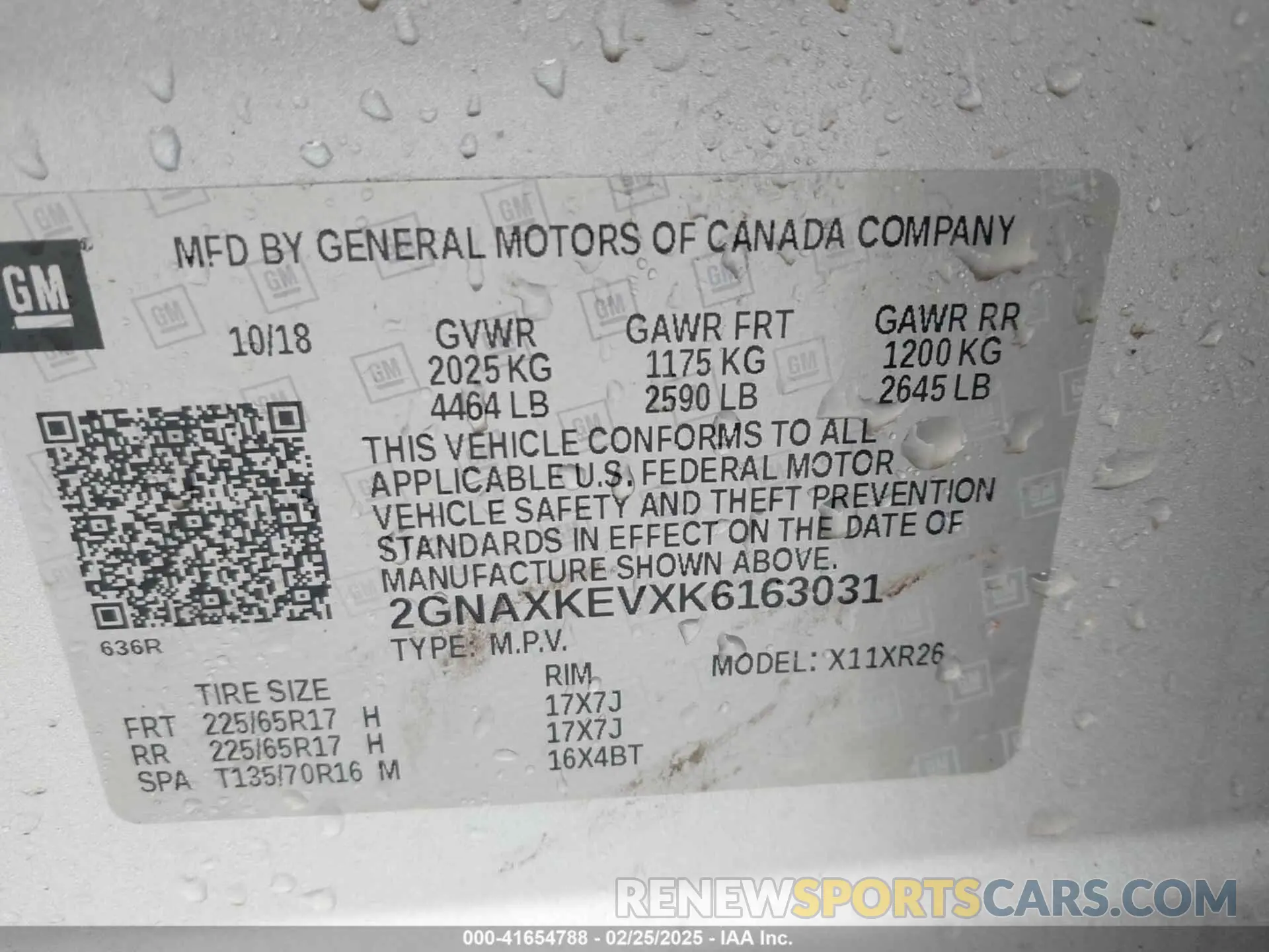 9 Photograph of a damaged car 2GNAXKEVXK6163031 CHEVROLET EQUINOX 2019