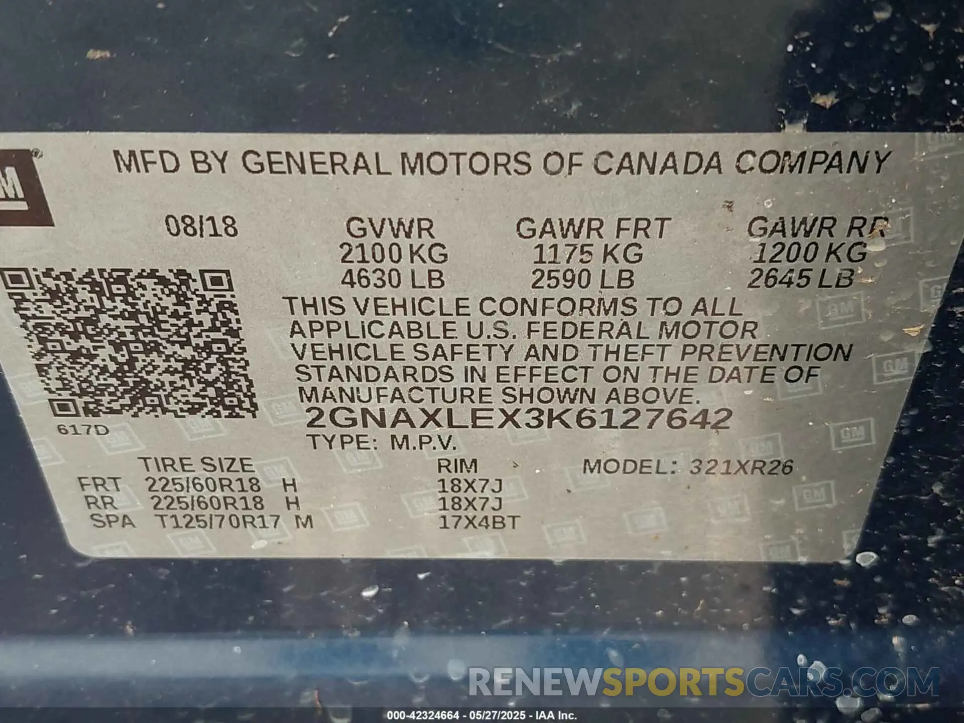 9 Photograph of a damaged car 2GNAXLEX3K6127642 CHEVROLET EQUINOX 2019
