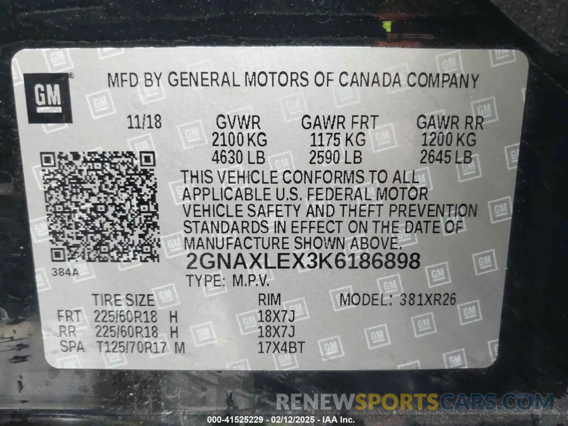 9 Photograph of a damaged car 2GNAXLEX3K6186898 CHEVROLET EQUINOX 2019