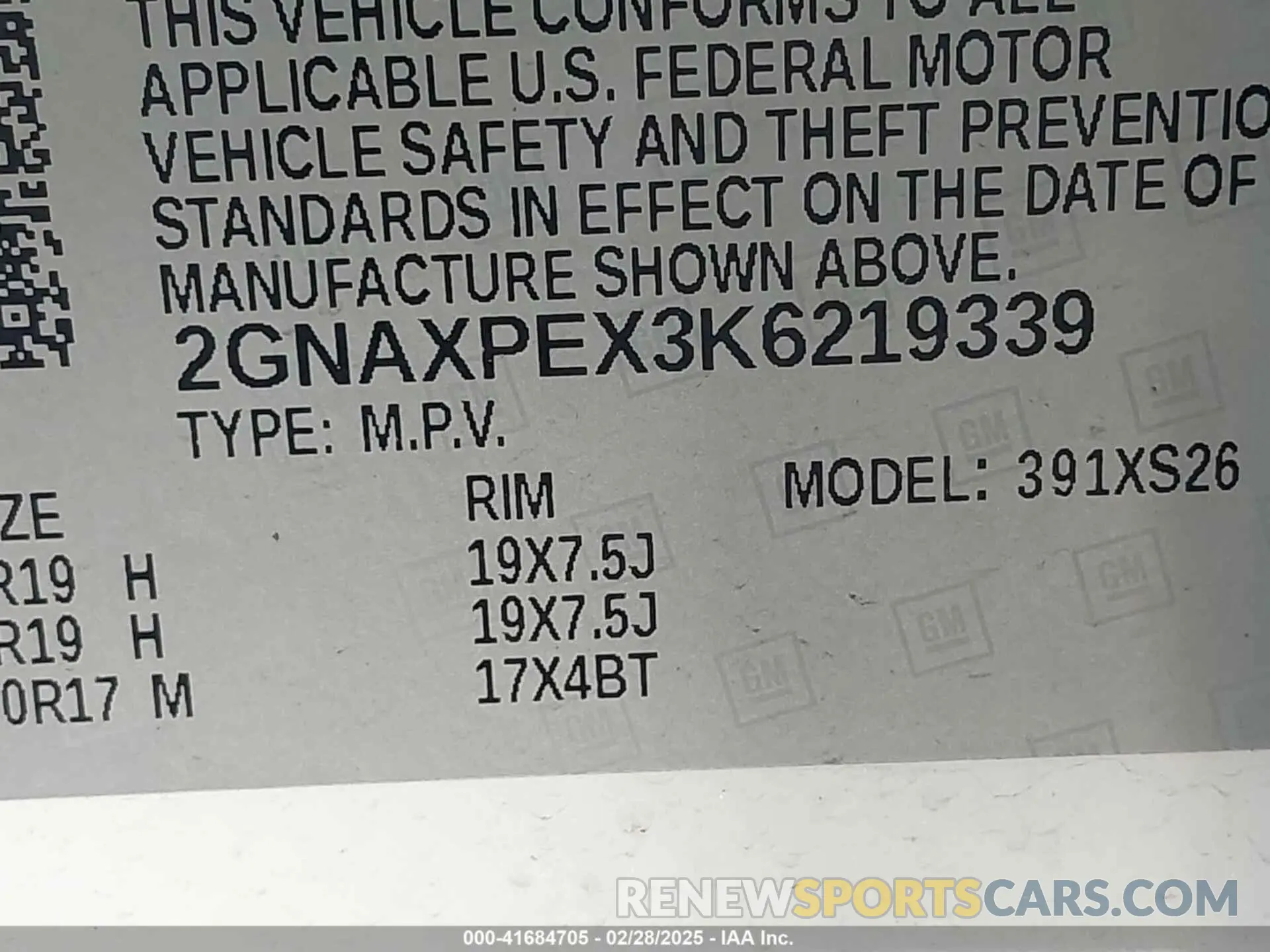 9 Photograph of a damaged car 2GNAXPEX3K6219339 CHEVROLET EQUINOX 2019