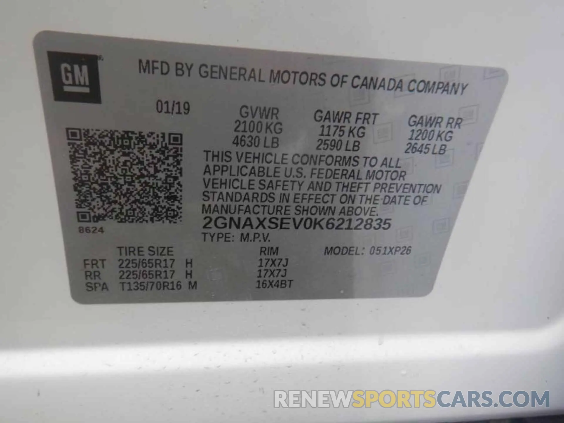 3 Photograph of a damaged car 2GNAXSEV0K6212835 CHEVROLET EQUINOX 2019